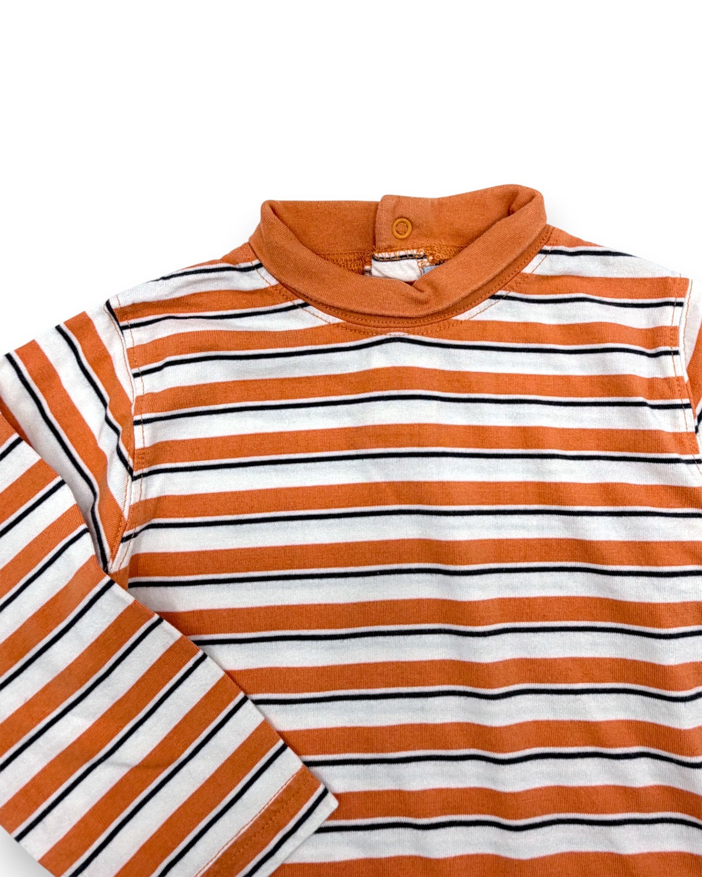 T-Shirt Riscas Laranja ZIPPY - 2-3 Anos