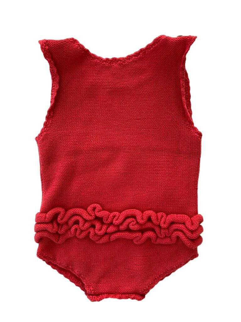 Macacão Malha Vermelho LITTLE WINGS - 9 Meses