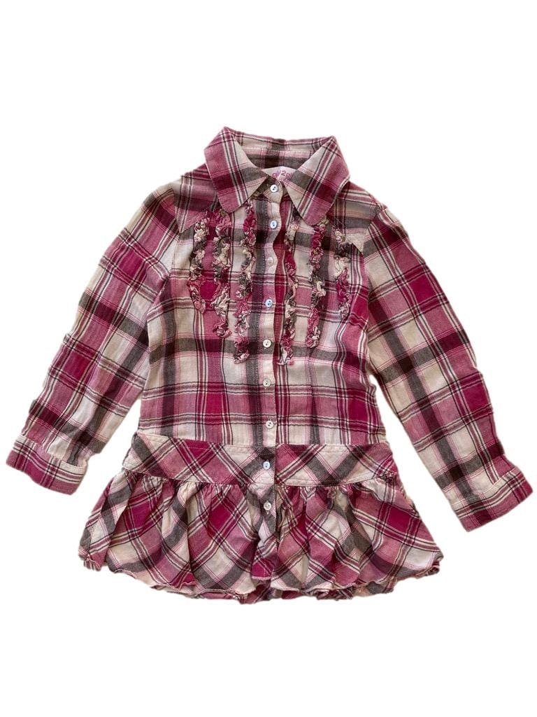 Vestido Rosa e Castanho GIRL 2 GIRL - 2 Anos