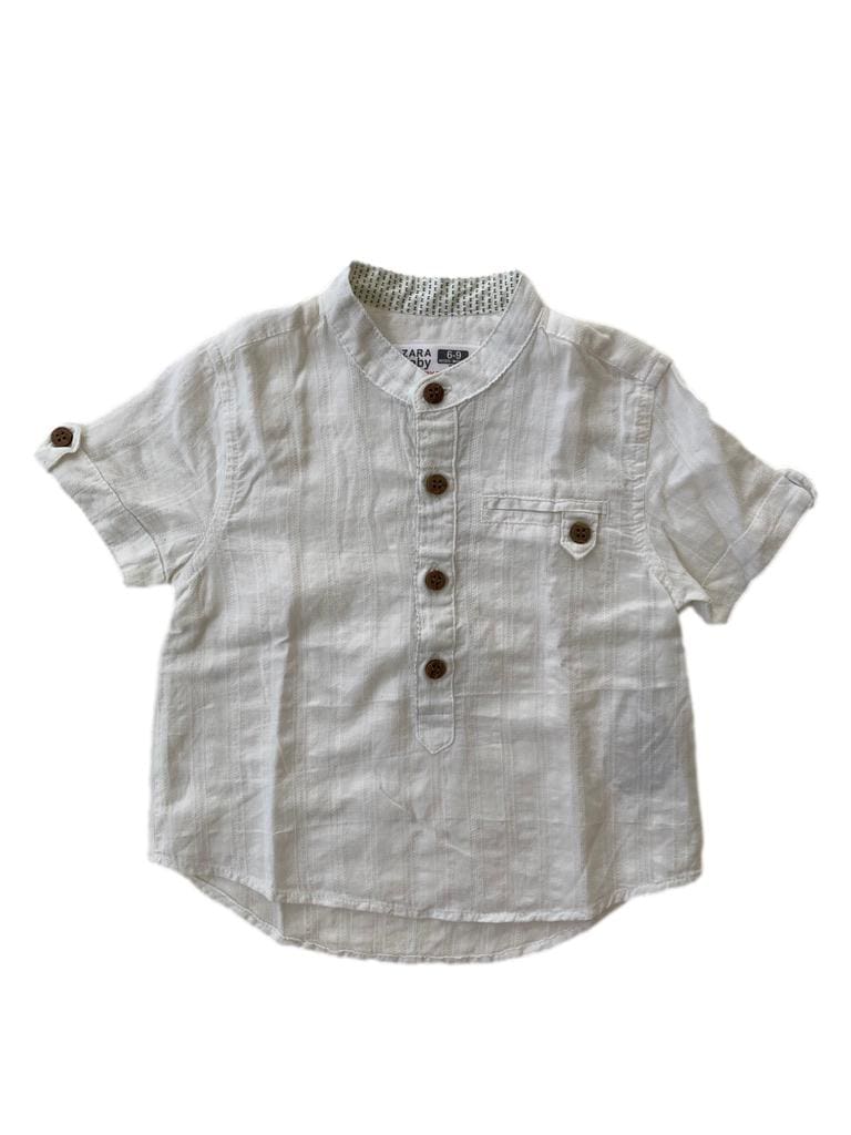 Camisa Blanca ZARA - 6-9 Meses