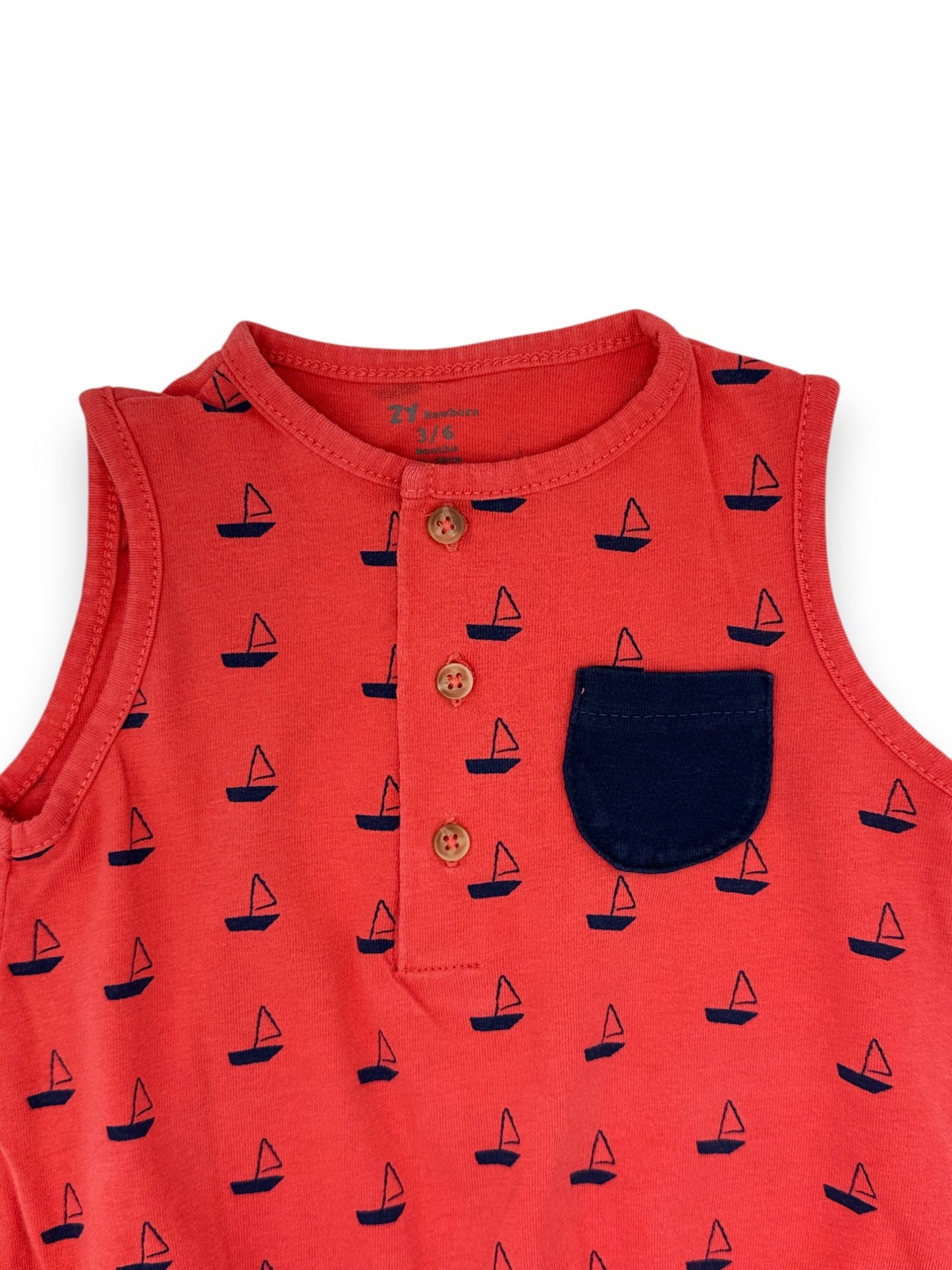 Body sin mangas ZIPPY - 3-6 Meses