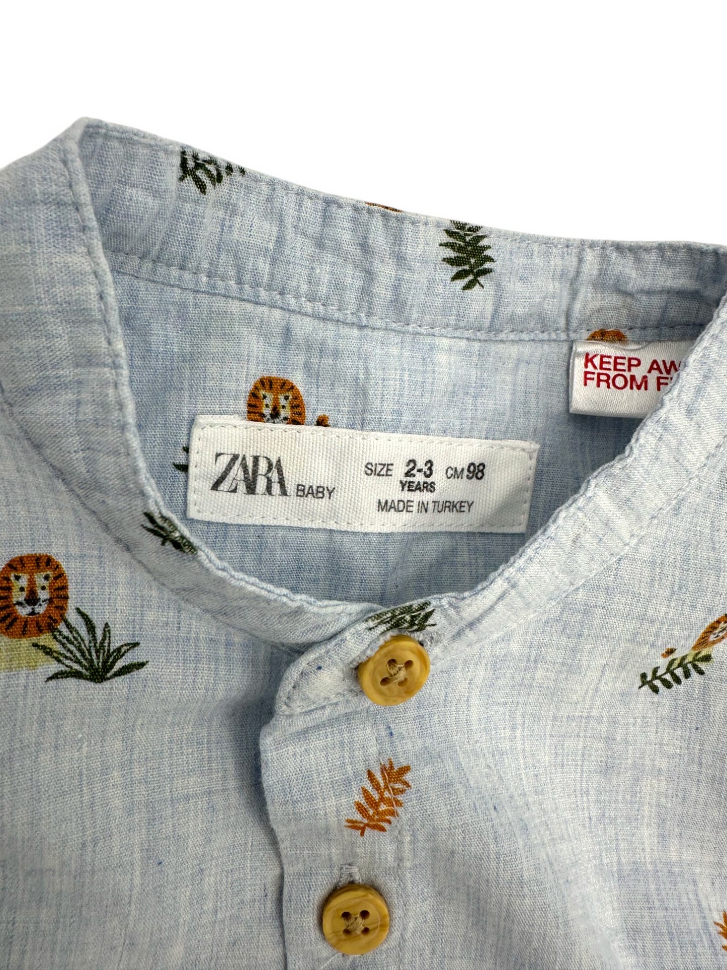 Camisa Azul ZARA - 2-3 Anos