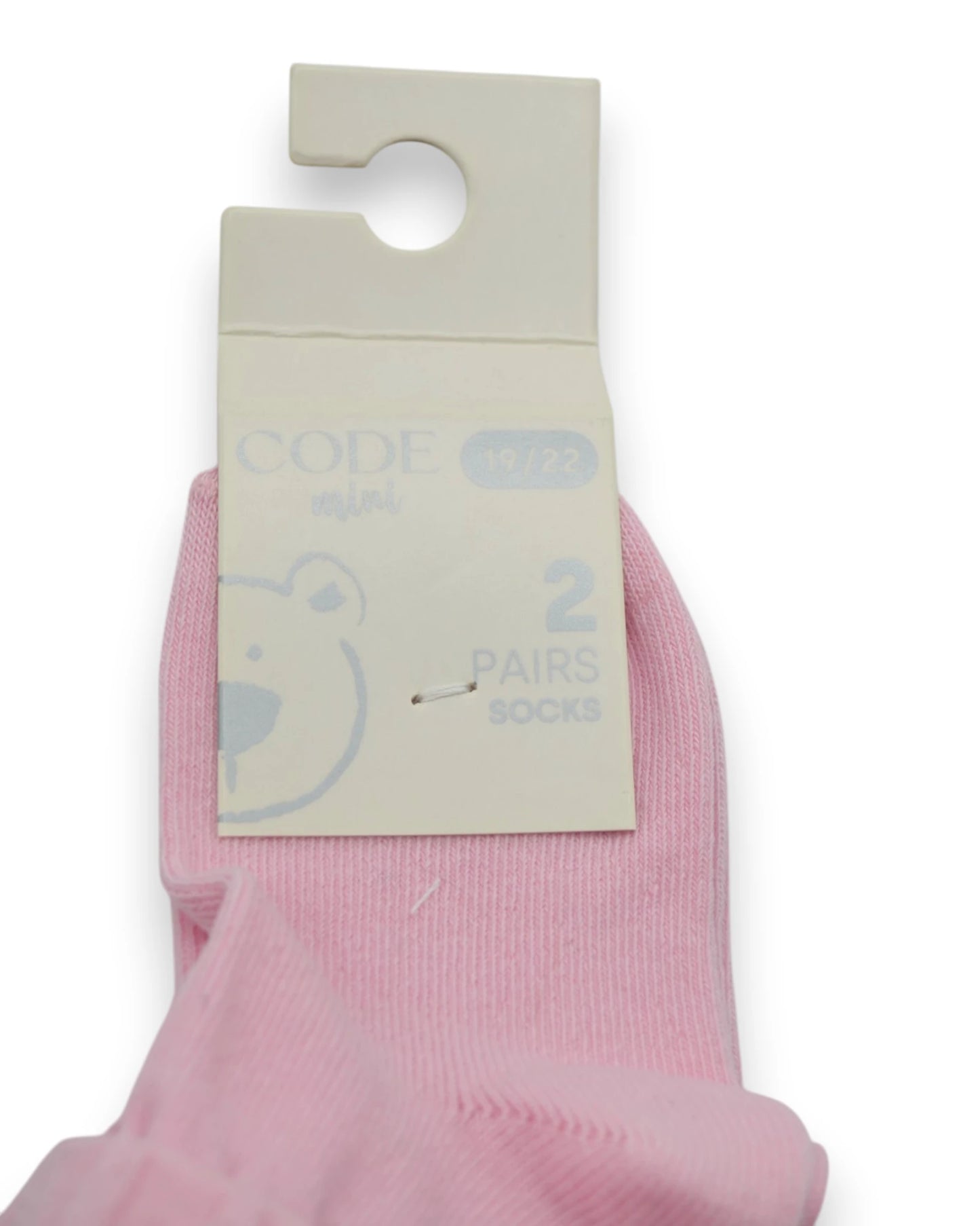 2-Pack Pink CODE Socks - Size 19-22