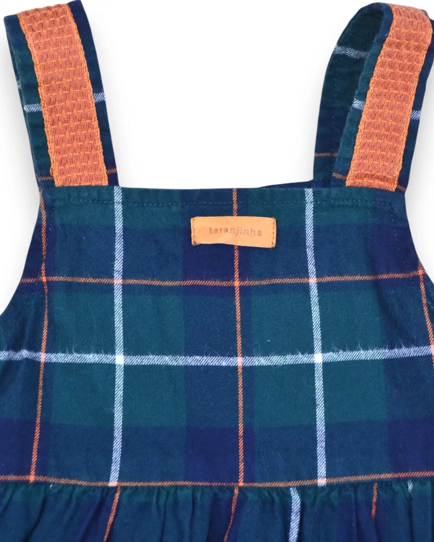 Plaid Dress ORANGE - 24 Months