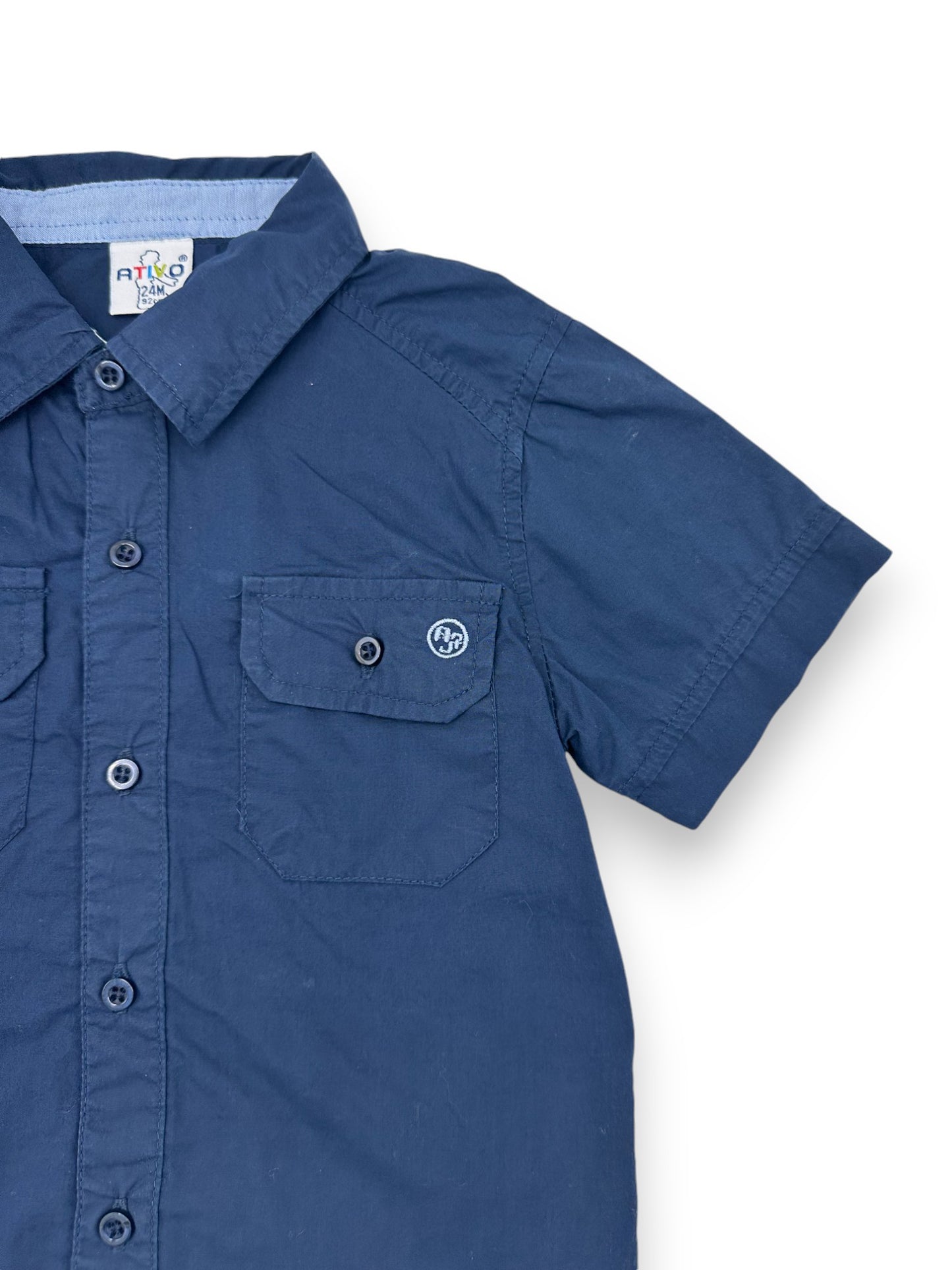 Camiseta azul manga corta ACTIVO - 24 Meses