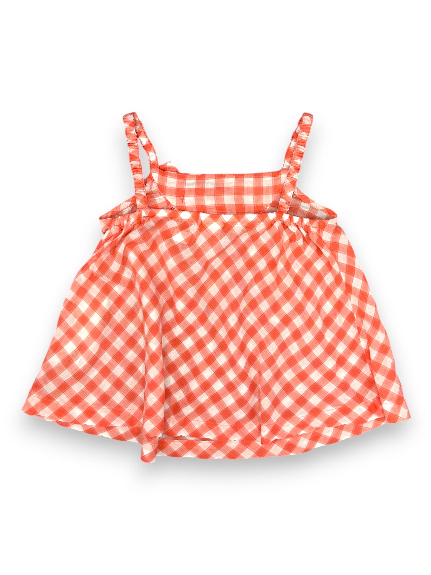 Top Alças Xadrez Rosa ZARA - 12-18 Meses
