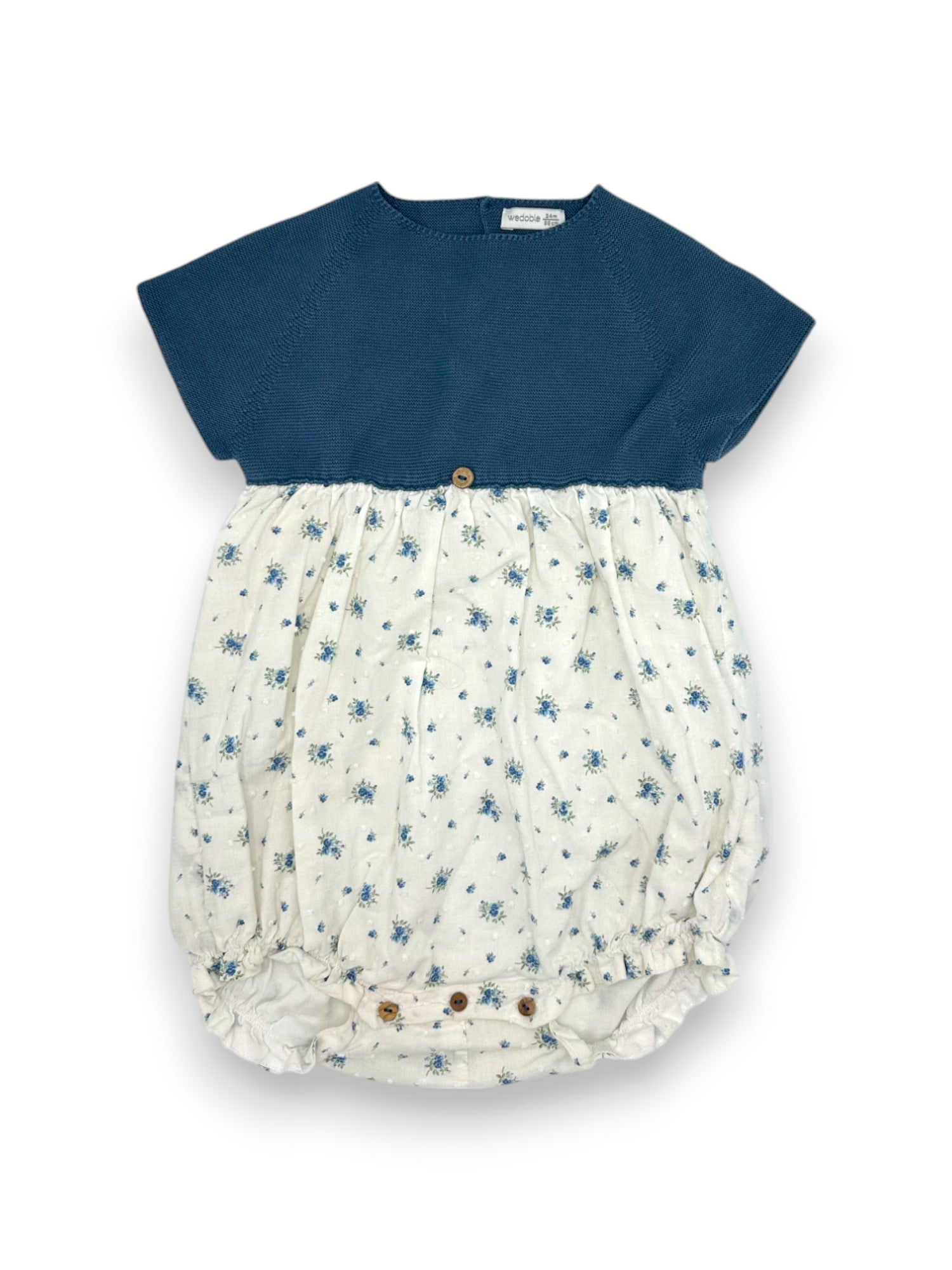 Blue Knitted Romper for Baby 24 Months WEDOBLE – Petit Fox Portugal