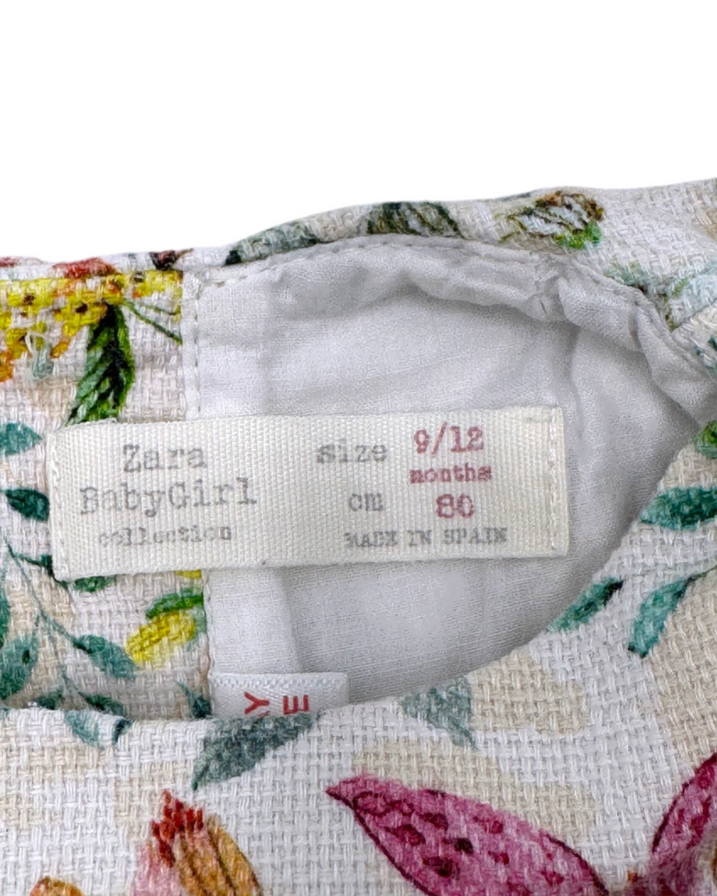 Vestido Floral ZARA - 9-12 Meses