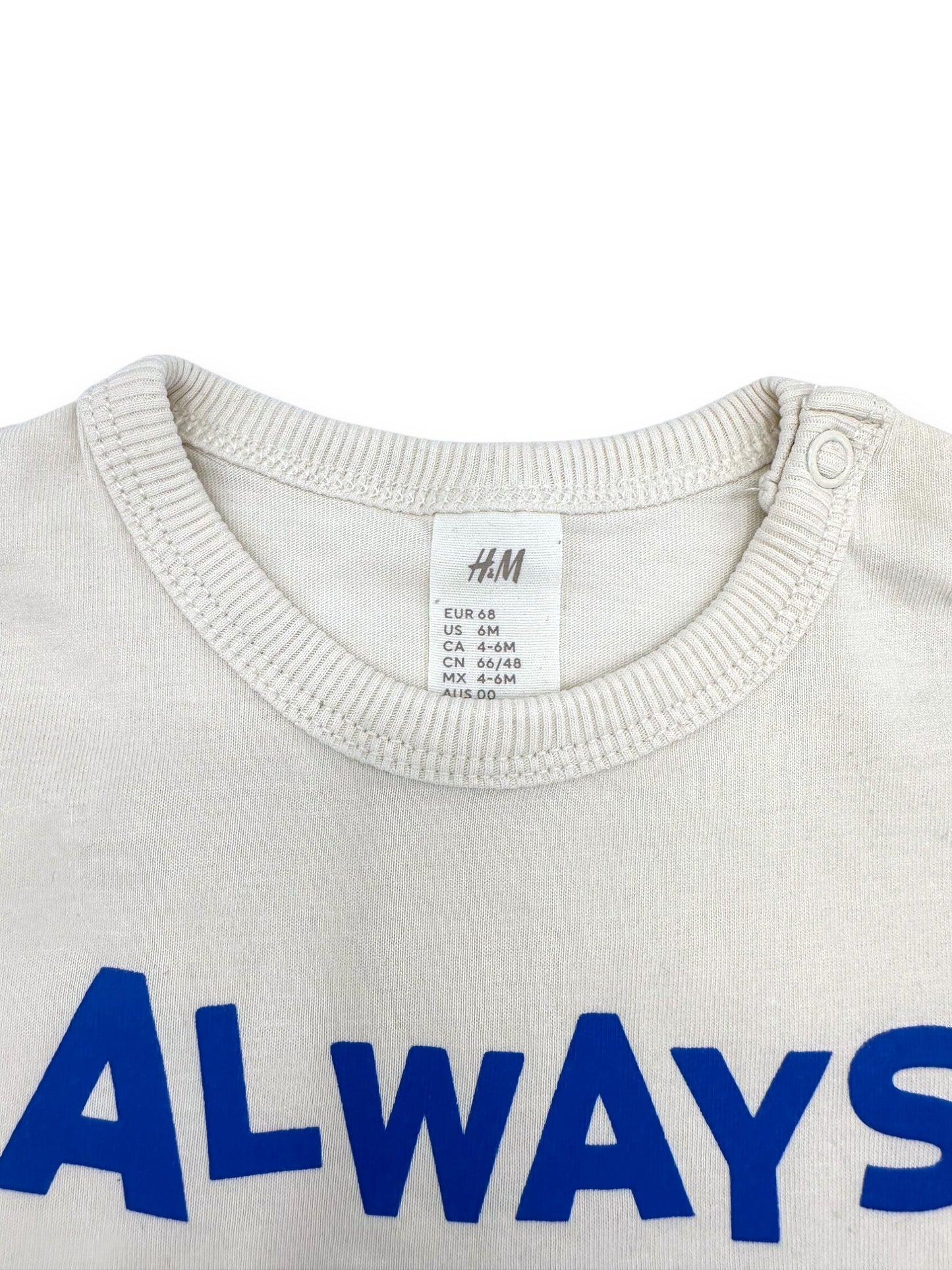 T-Shirt Cão H&M - 4-6 Meses