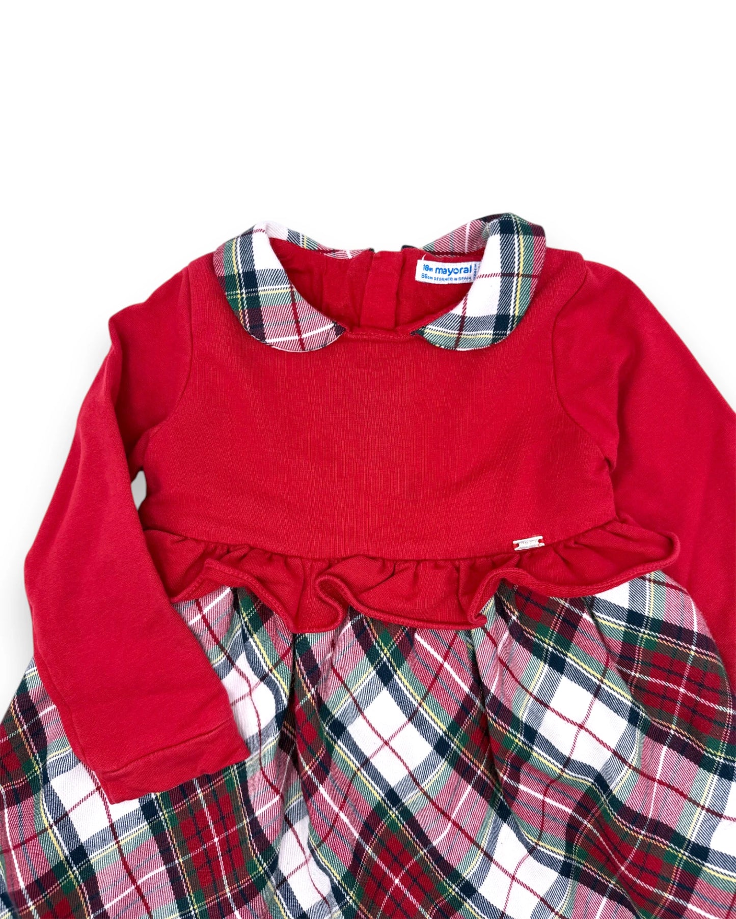 Vestido Rojo de Cuadros MAYORAL - 18 Meses