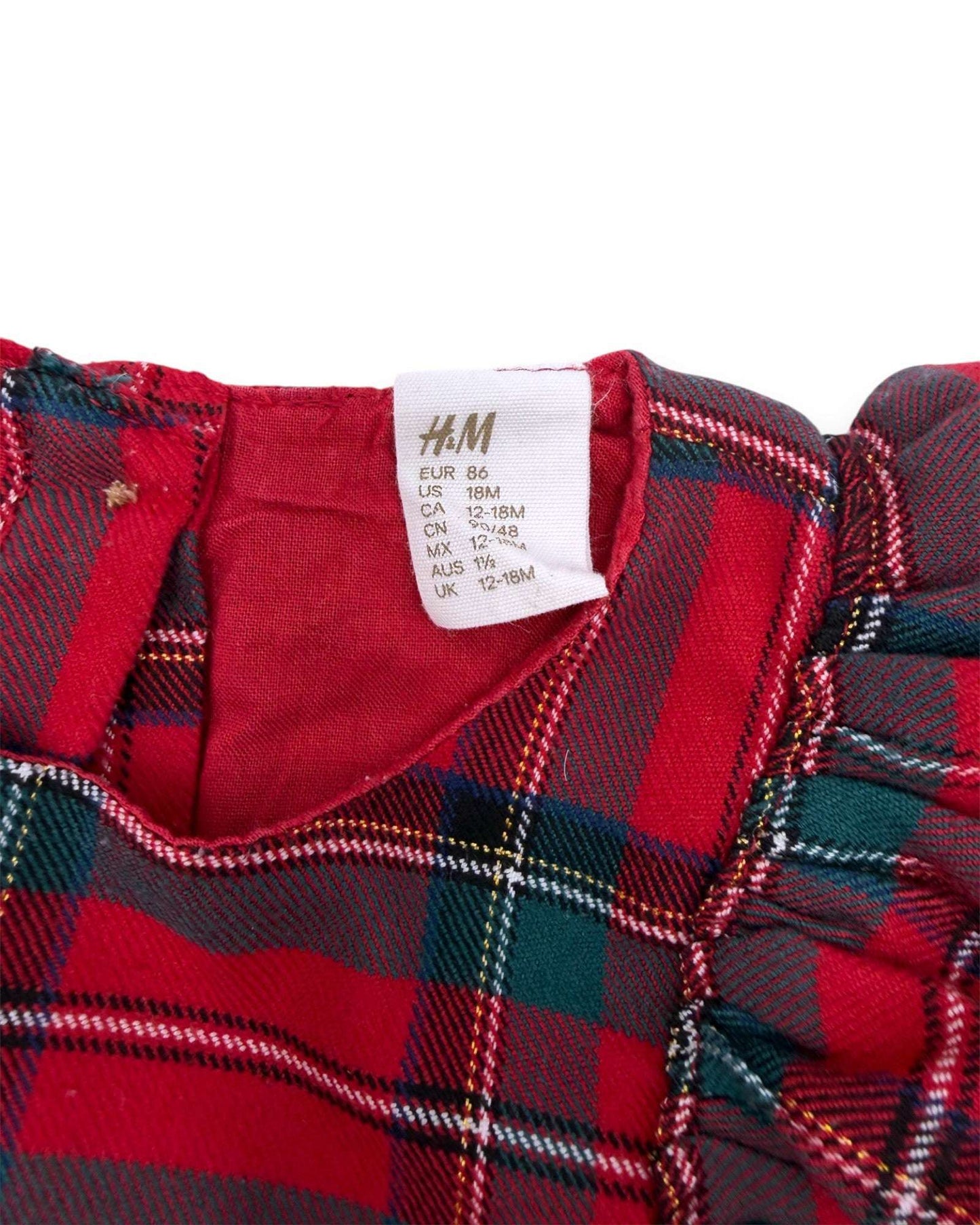 Vestido Xadrez H&M - 18 Meses