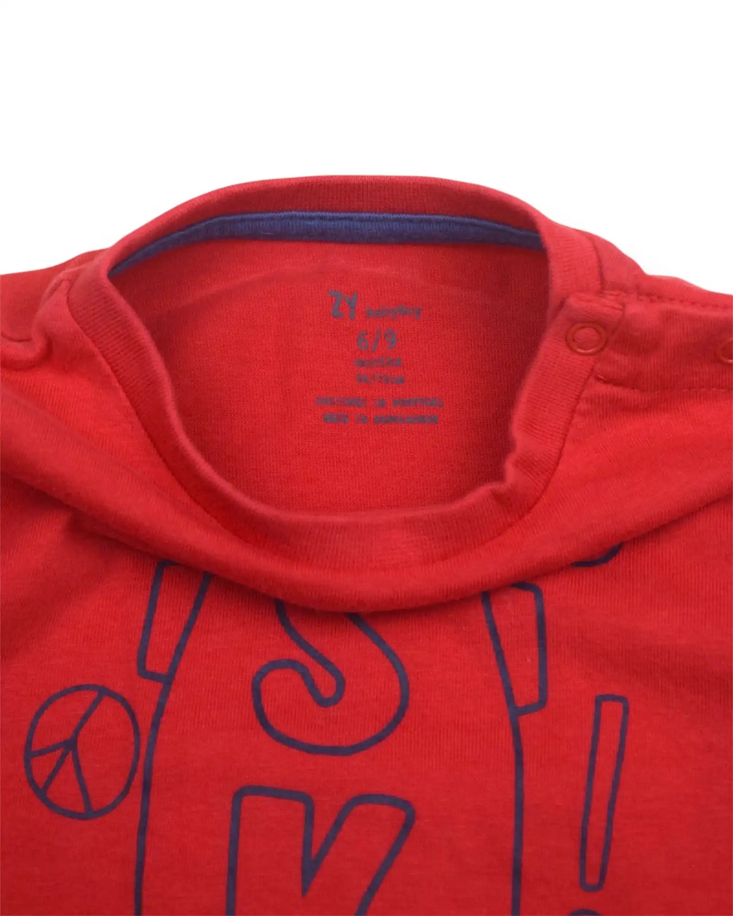 T-Shirt Mangas Compridas ZIPPY - 6-9 Meses