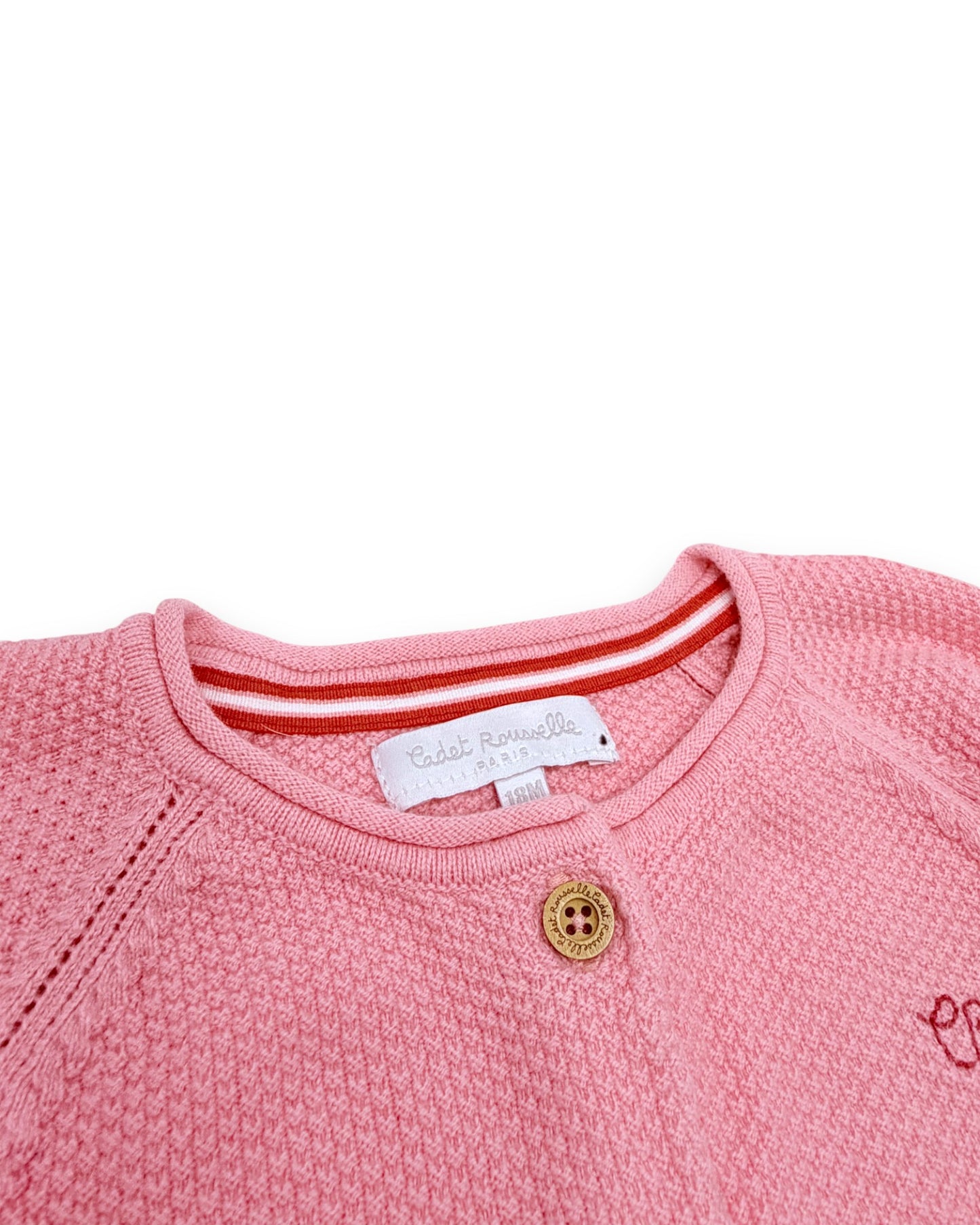 Chaqueta de Punto Rosa CADET ROUSSELLE - 18 Meses