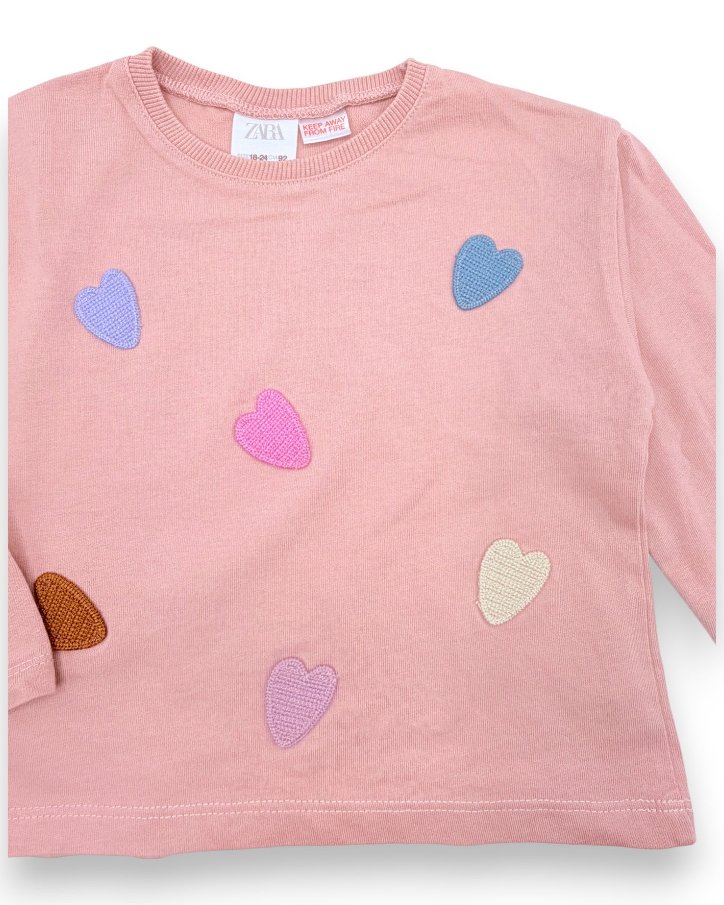 T-shirt Corações ZARA - 18-24 Meses
