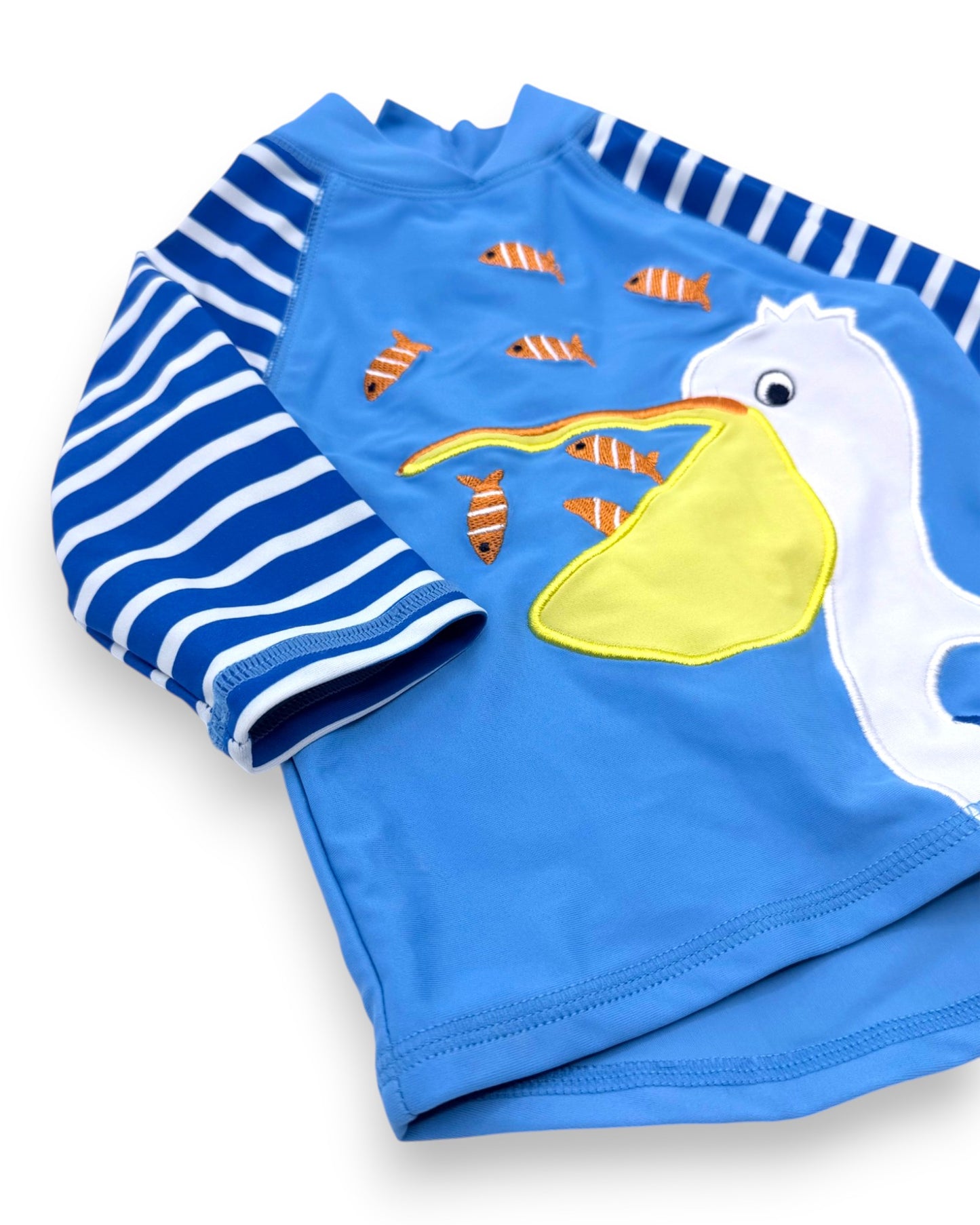 JOJO MAMAN BEBE Pelican Lycra Swimsuit - 0-6 Months