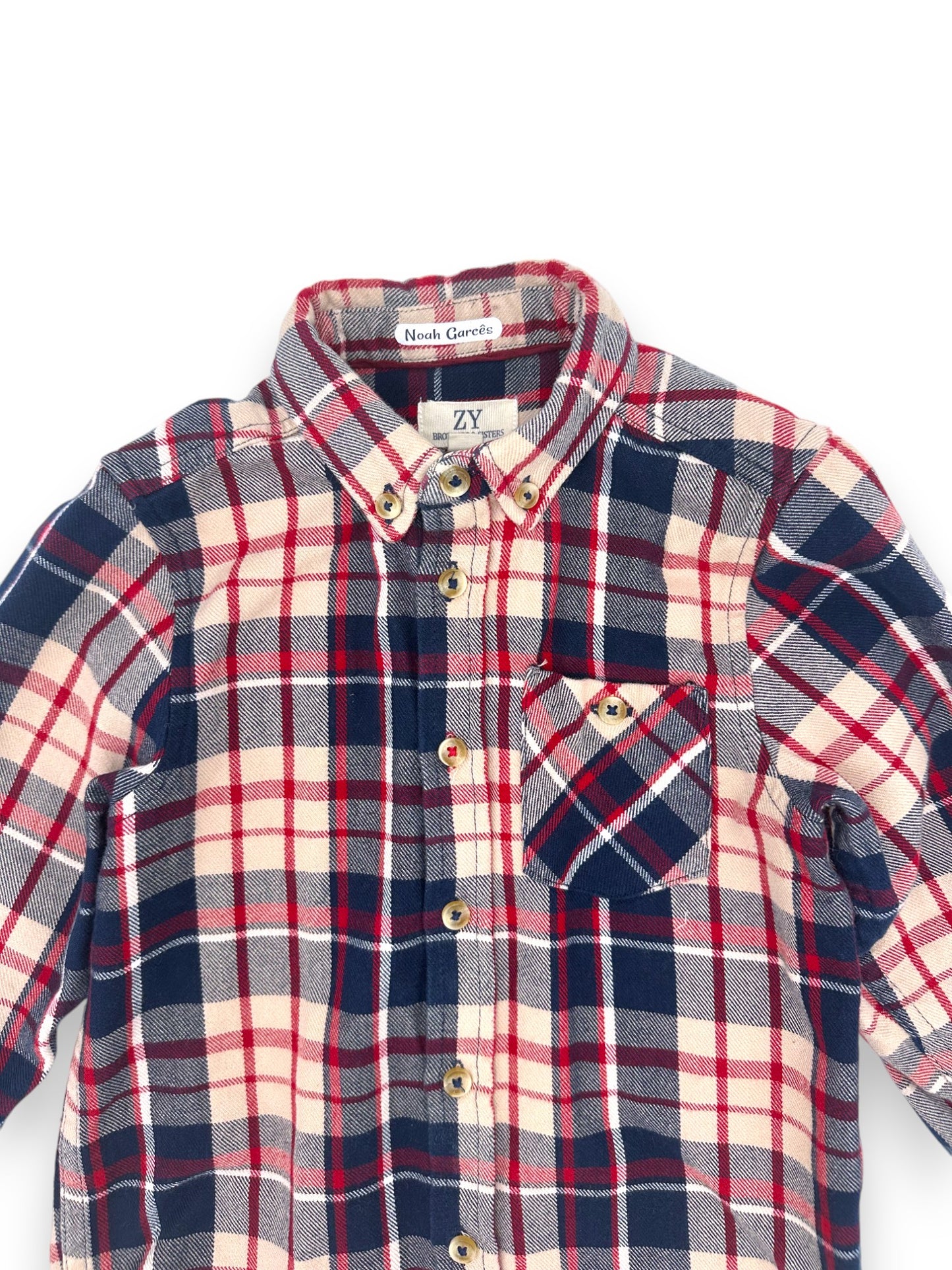 Camisa Xadrez Flanela ZIPPY - 3-4 Anos
