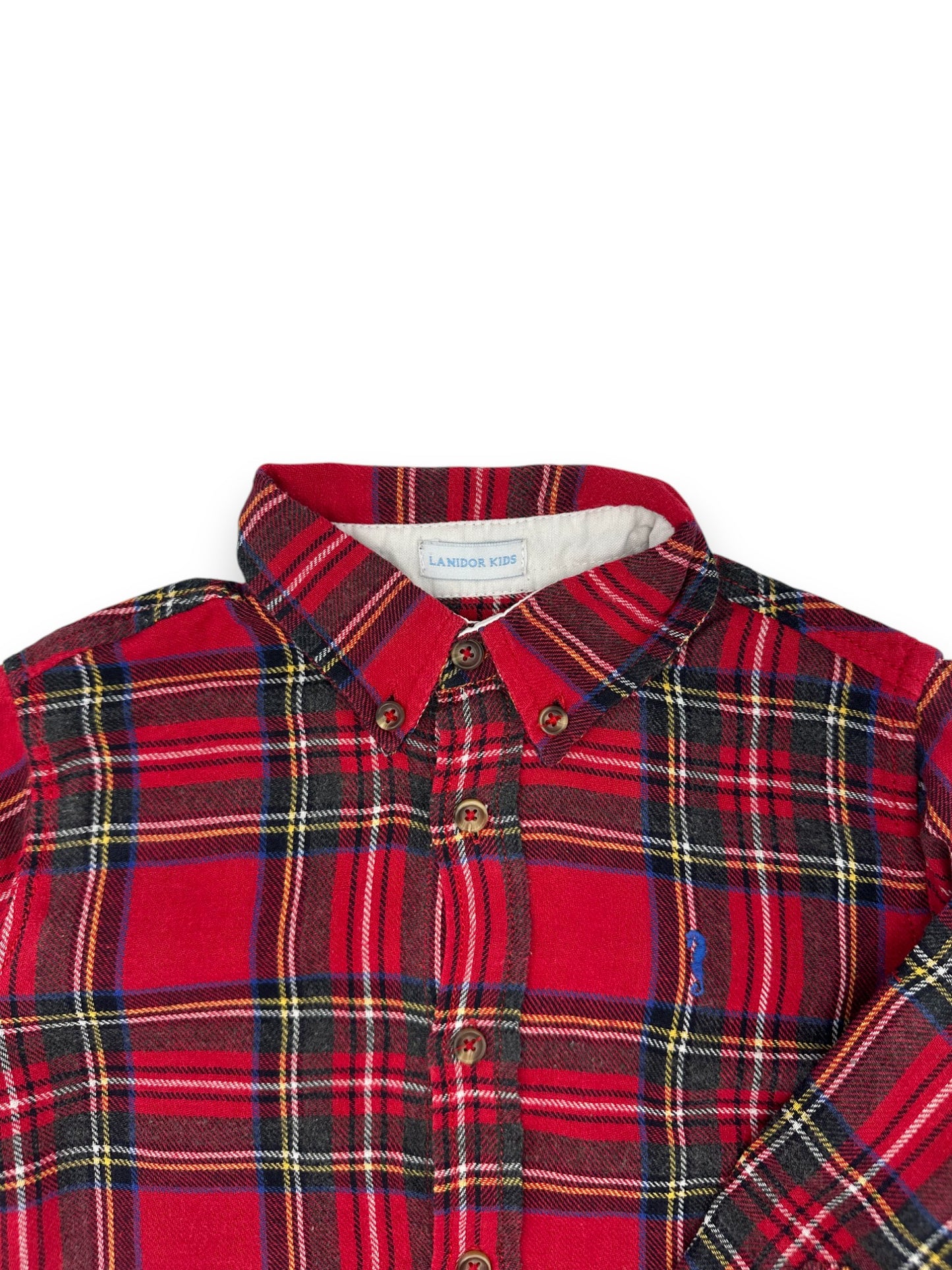 Camisa Xadrez Flanela Vermelha LANIDOR - 2 Anos
