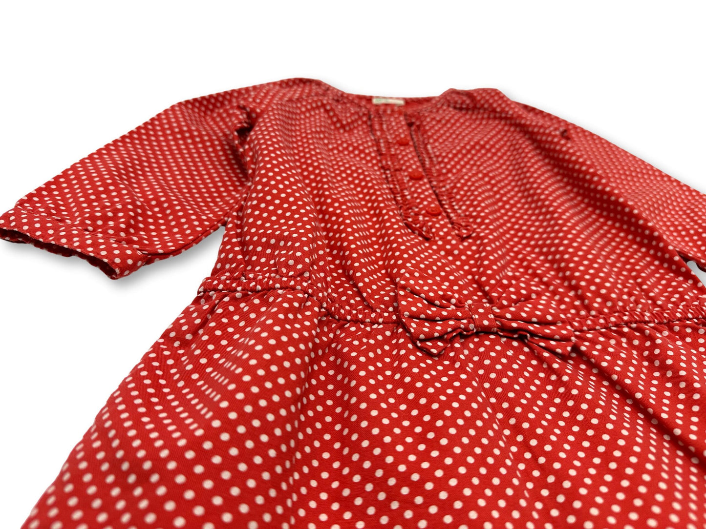 Vestido Pintas Vermelho BENETTON - 2 Anos
