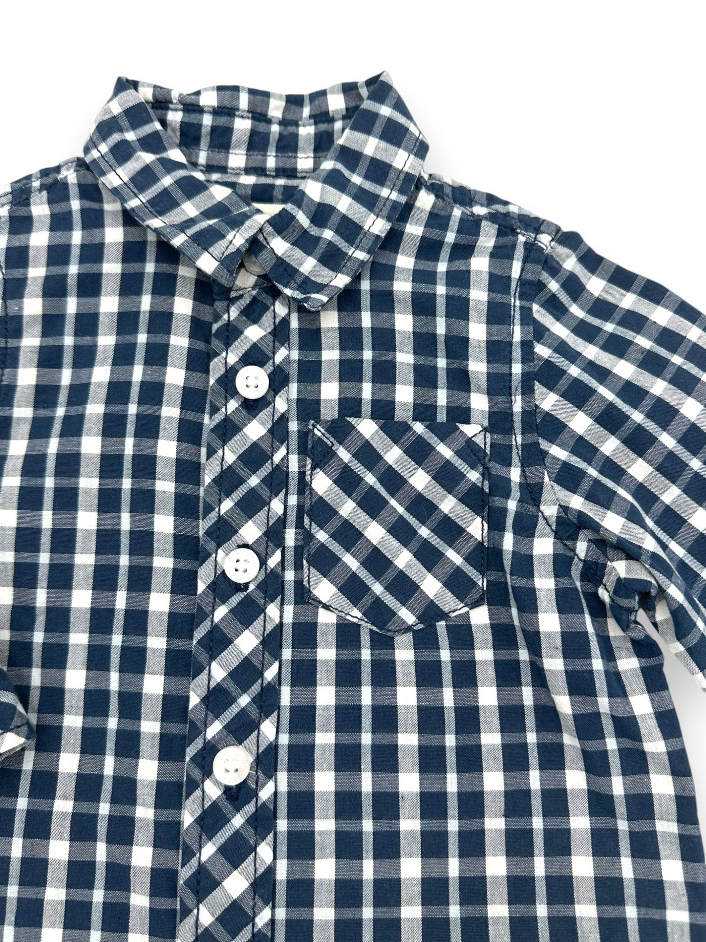 Camisa azul ZIPPY - 6-9 Meses