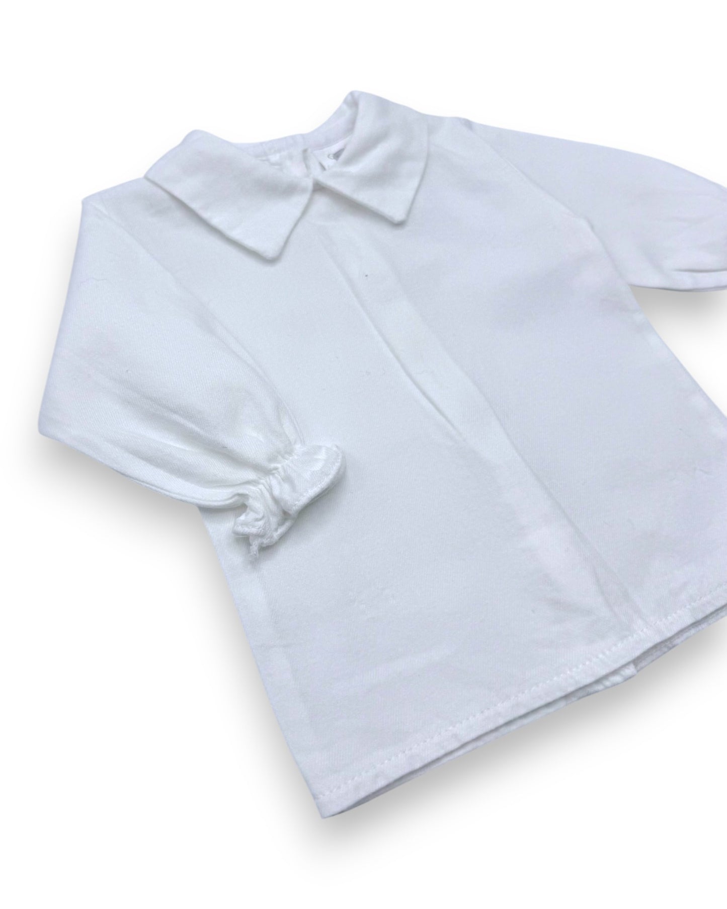Blusa Blanca Cuello 1-3 Meses