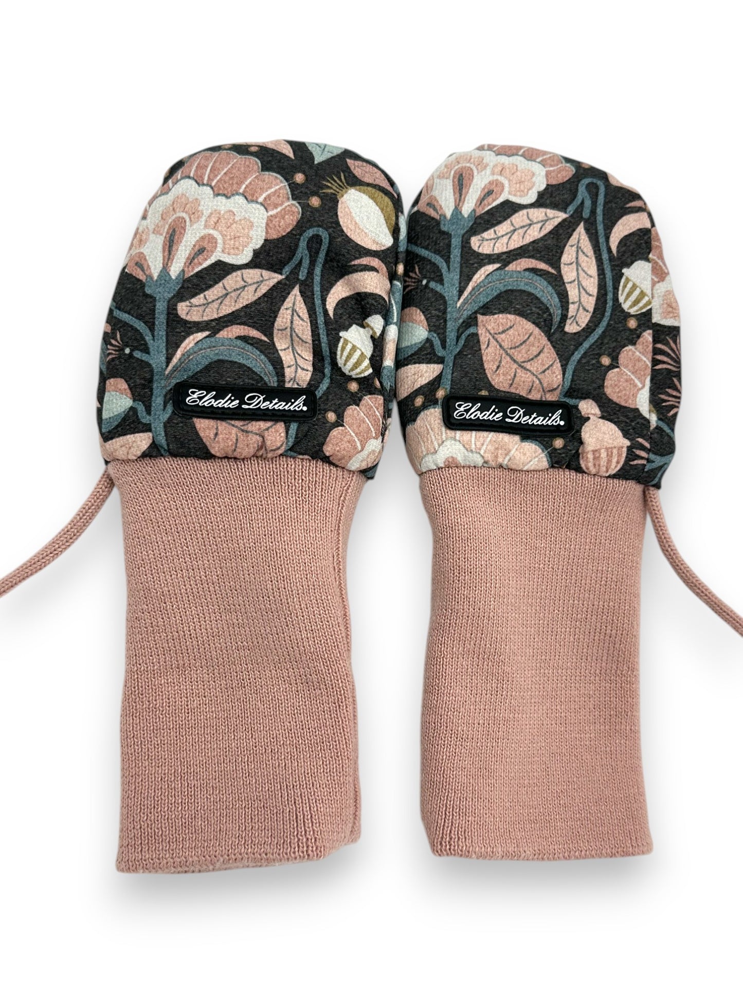 ELODIE Pink Floral Mittens - 0-12 Months