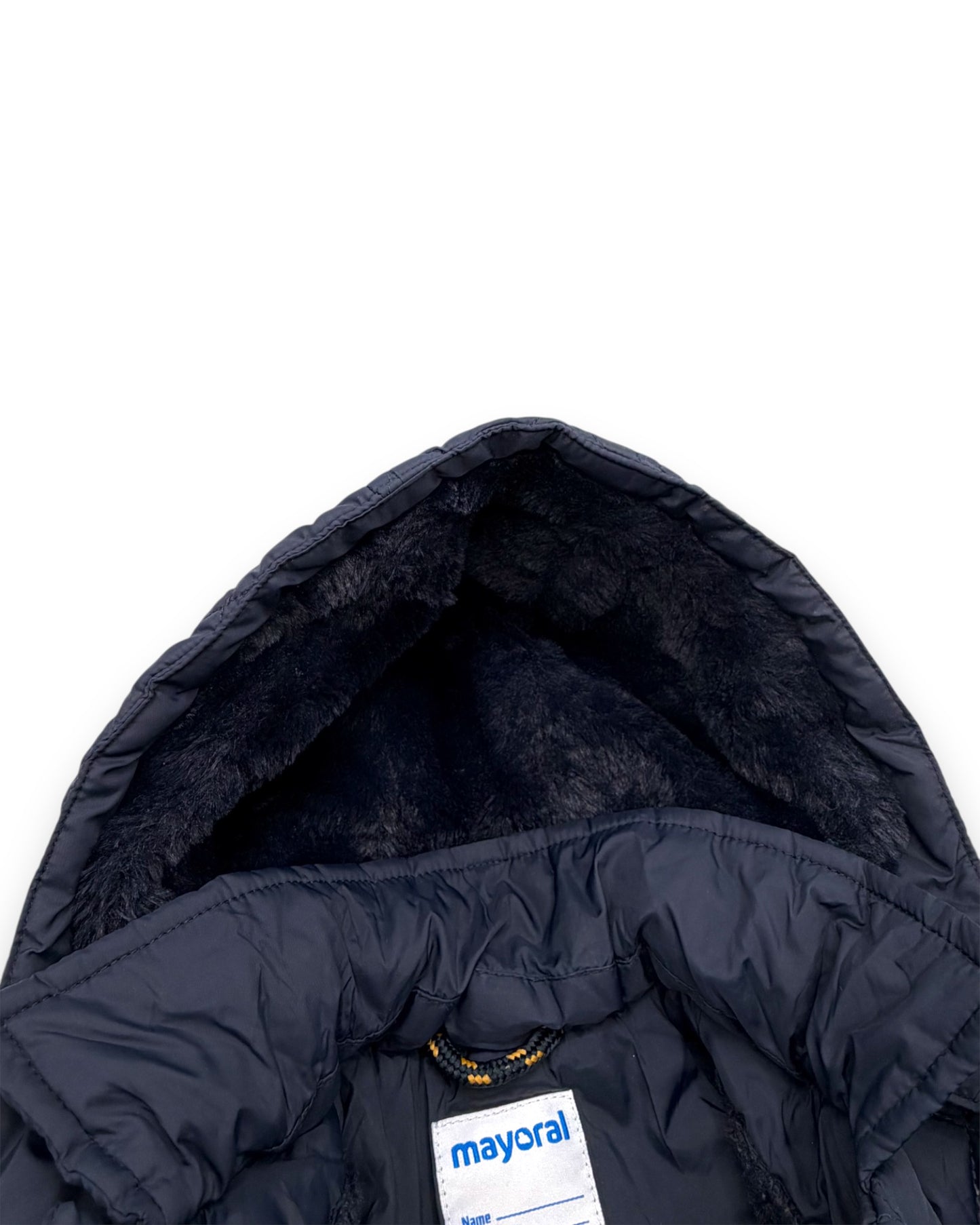 Parka Azul Capuz Amovivel 18 Meses