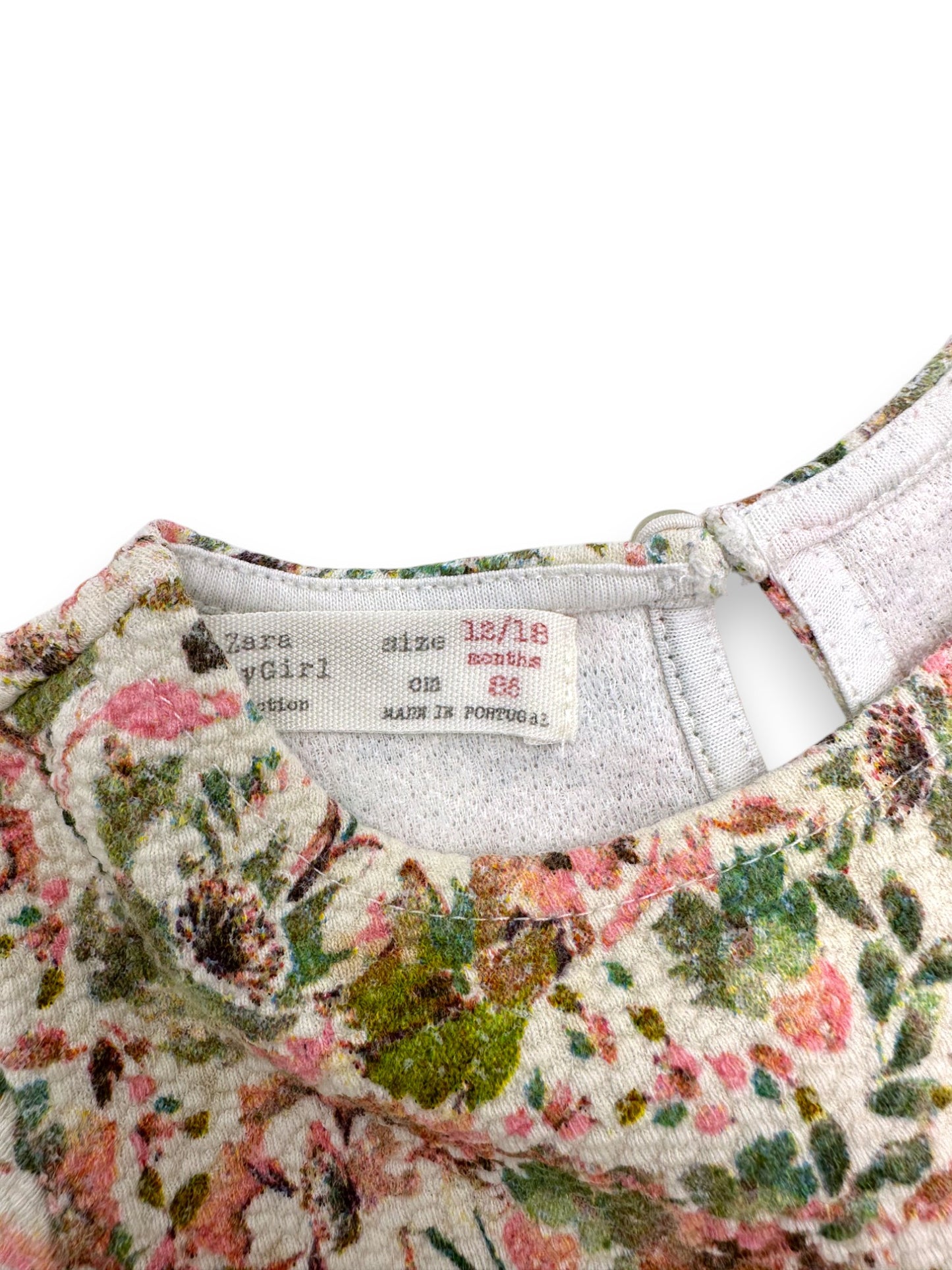 Vestido Floral ZARA - 12-18 Meses