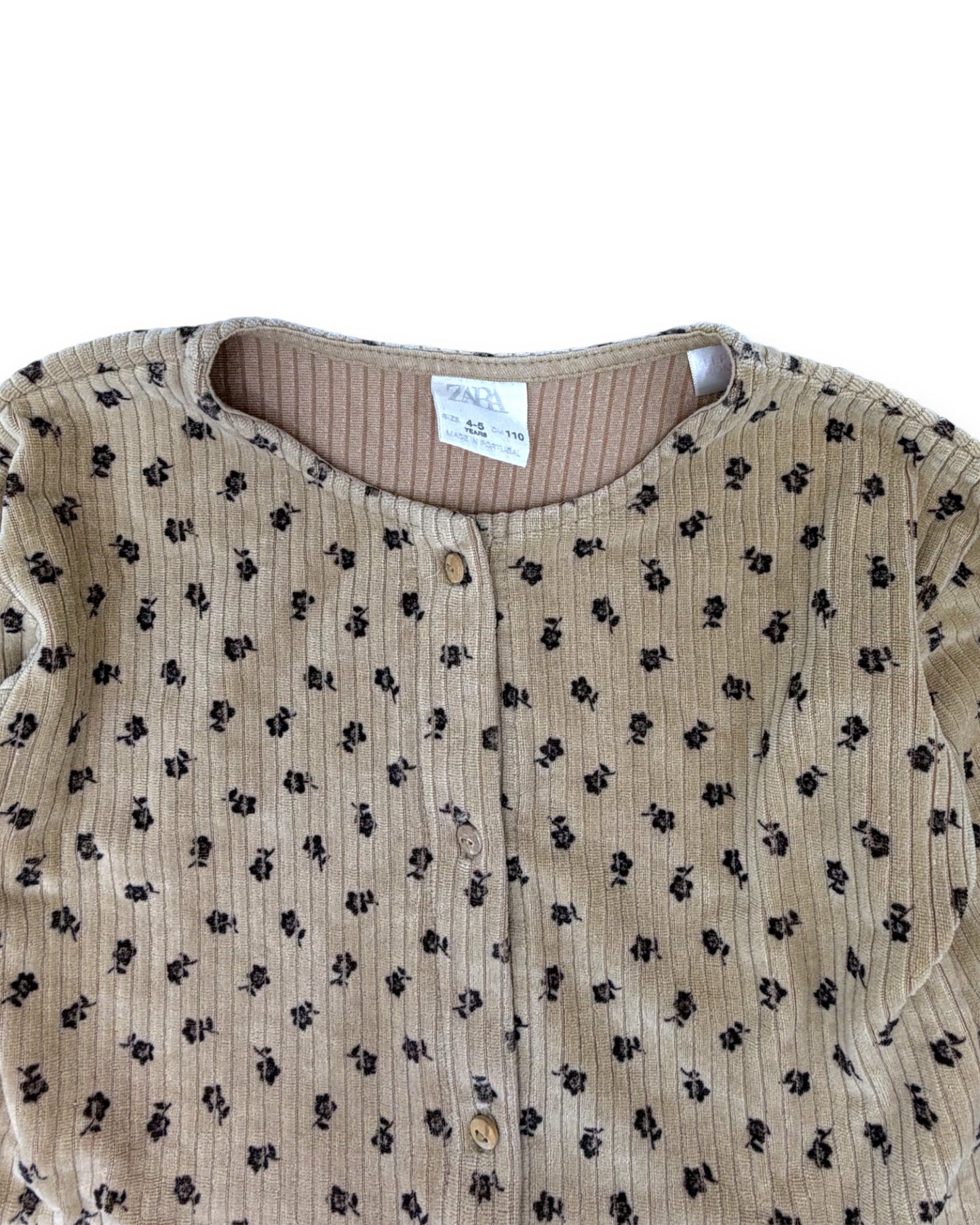 Vestido Beige Pana ZARA - 4-5 Años