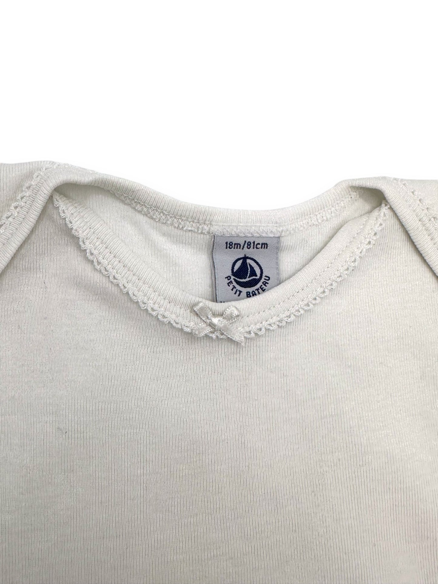 Body Branco PETIT BATEAU - 18 Meses
