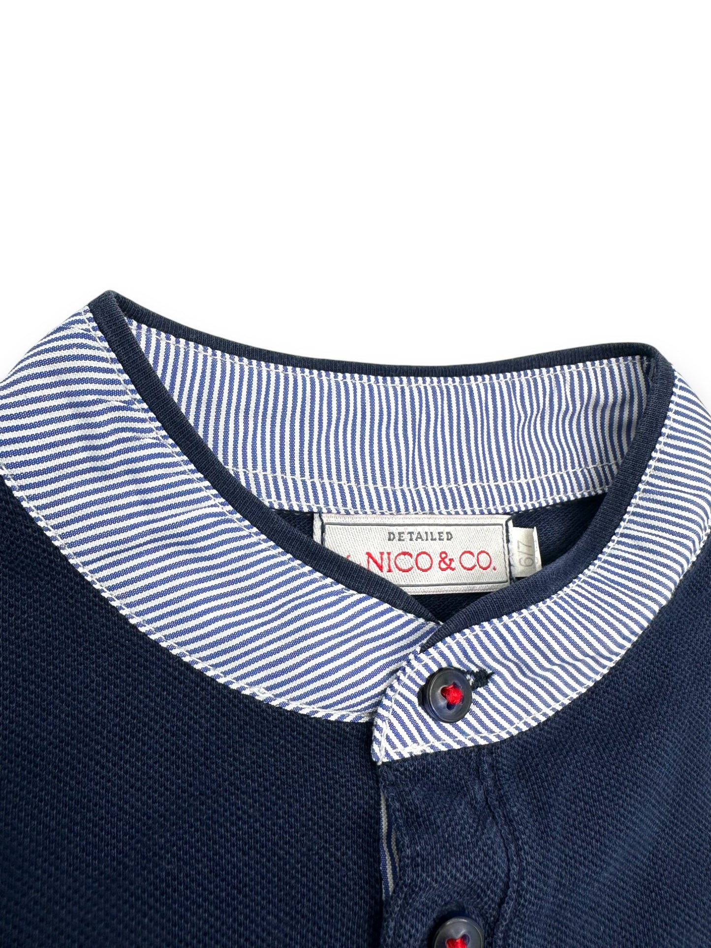 Polo Azul Mangas Curtas NICO & CO - 6-7 Anos