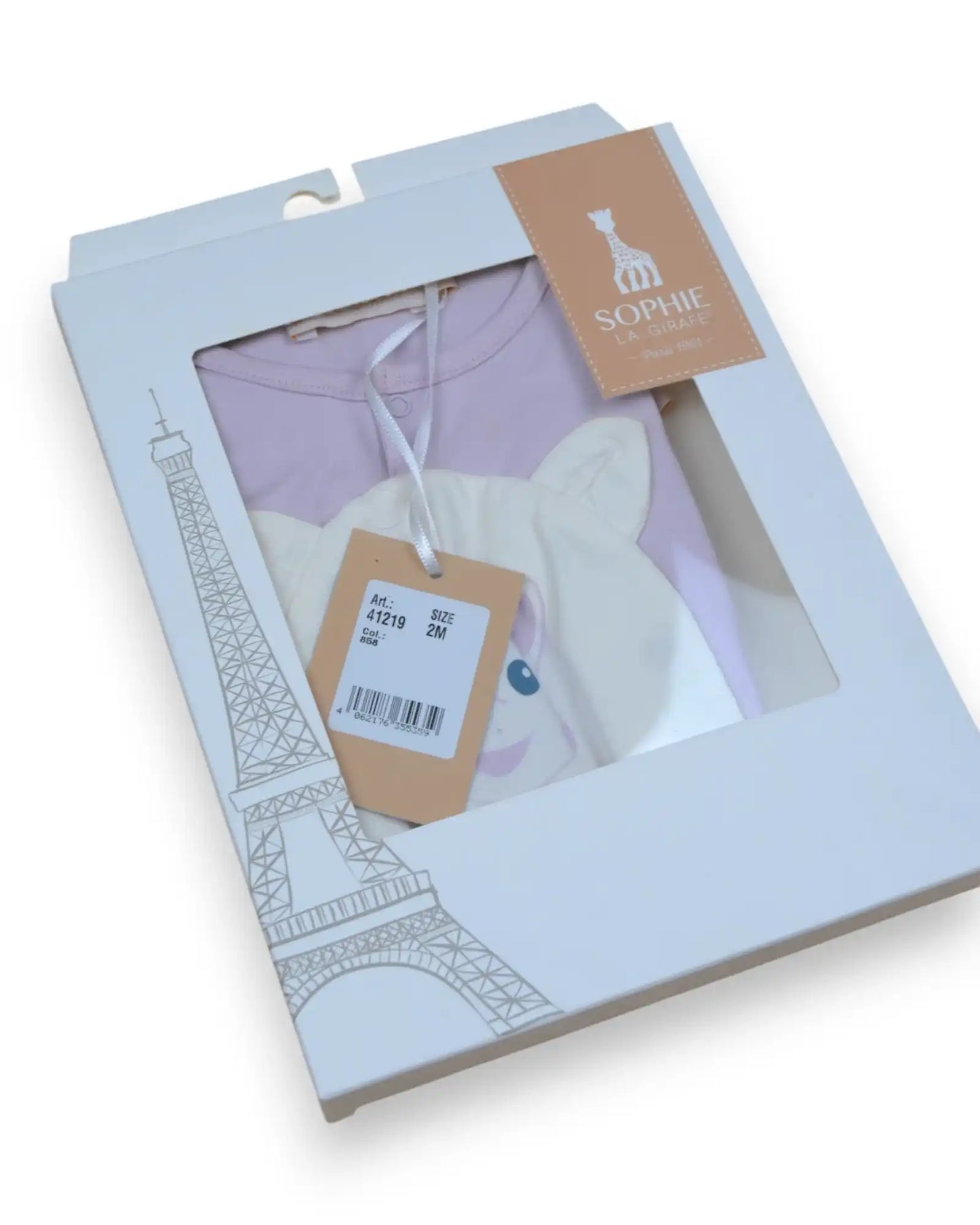SOPHIE LA GIRAFE Lilac Babygrow - 1-2 Months