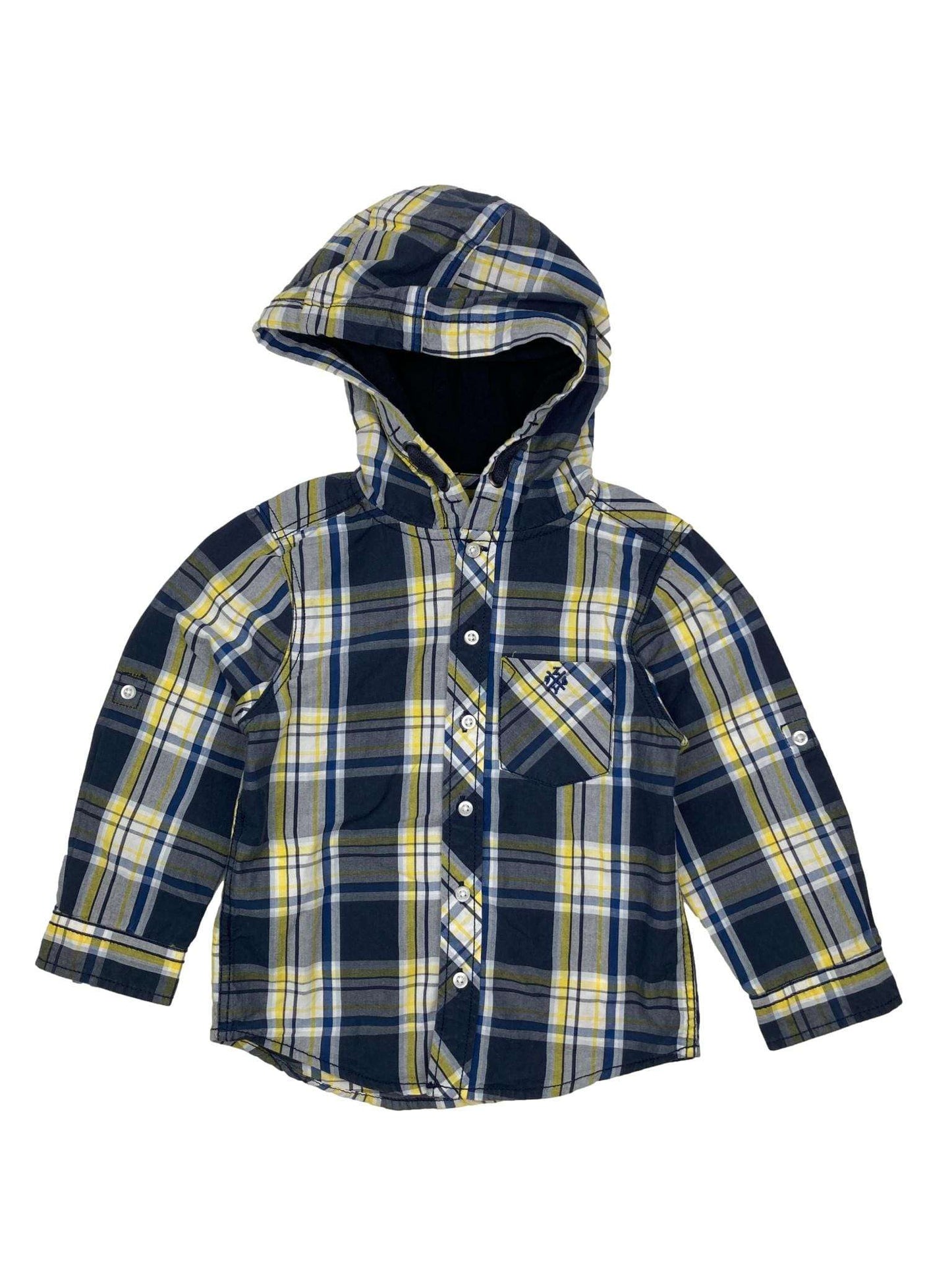 Plaid Hooded Shirt 18-24 Months