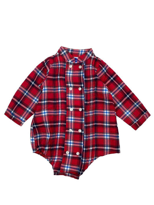 Camisa Body Xadrez 9 Meses