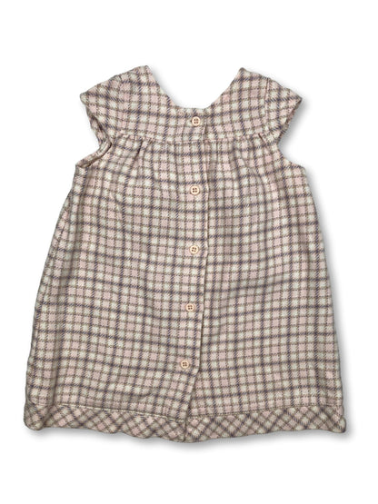 Wool &amp; Cotton Plaid Dress 6-9 Months