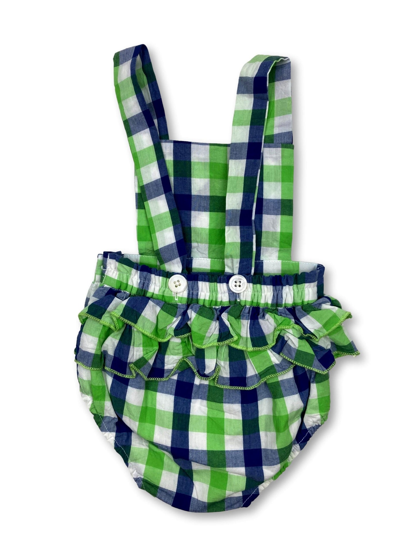 Plaid Bodysuit Overalls 3 Months