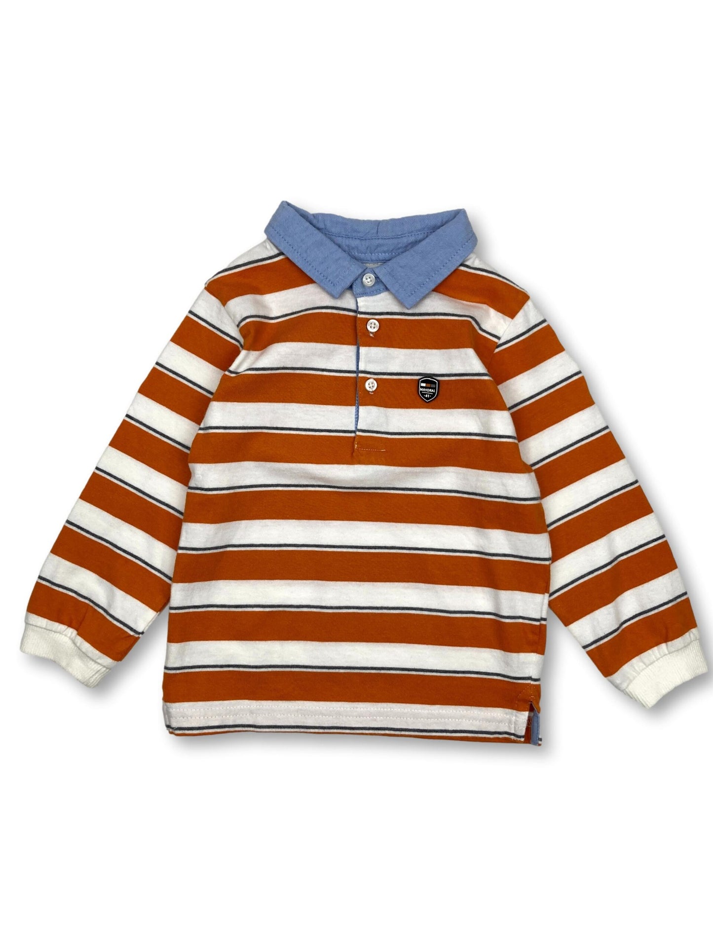 Orange Striped Polo Shirt 18 Months