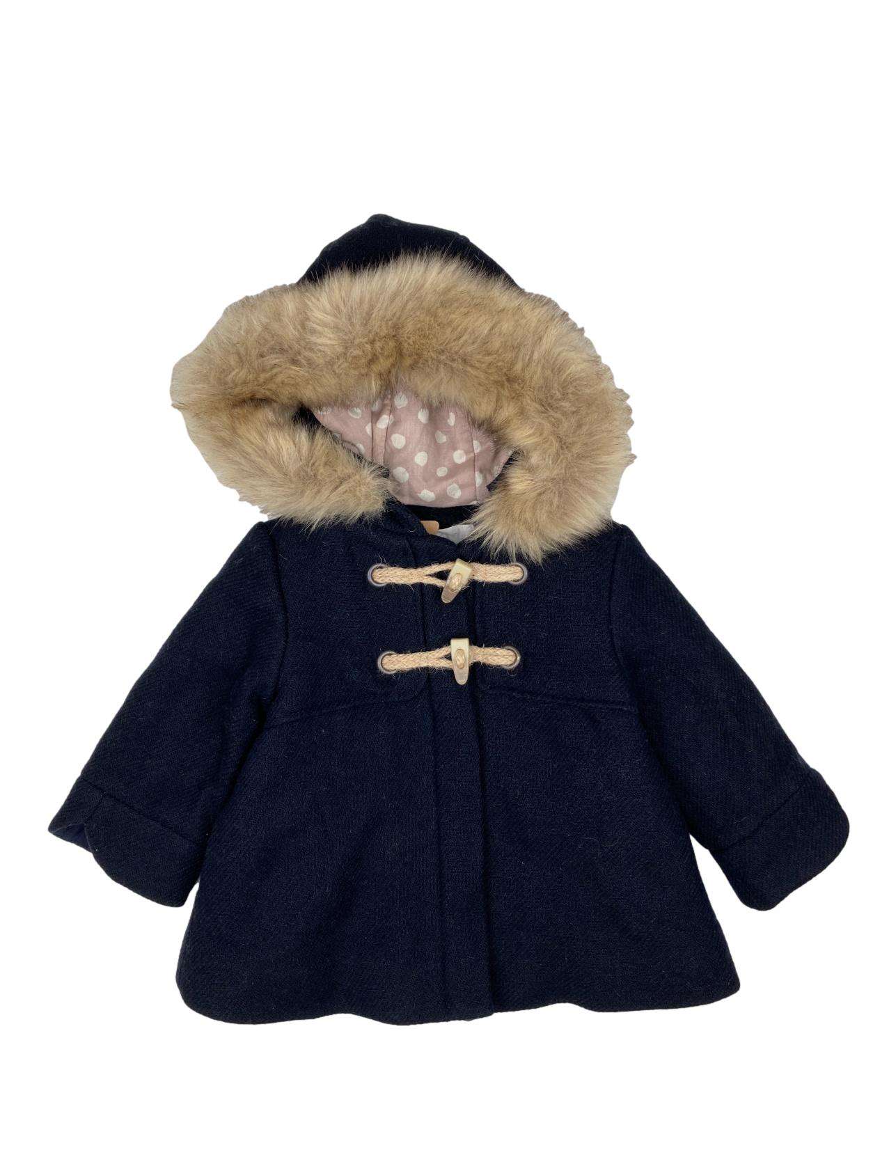 Hooded Woolen Coat 9-12 Months