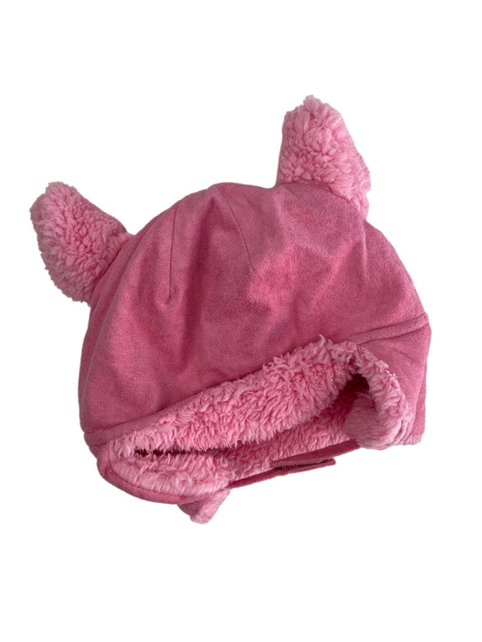 Gorro Rosa com Pelo 6-9 Meses