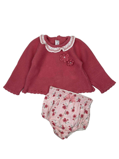 Conjunto Camisola de Malha e Fofo 2-4 Meses