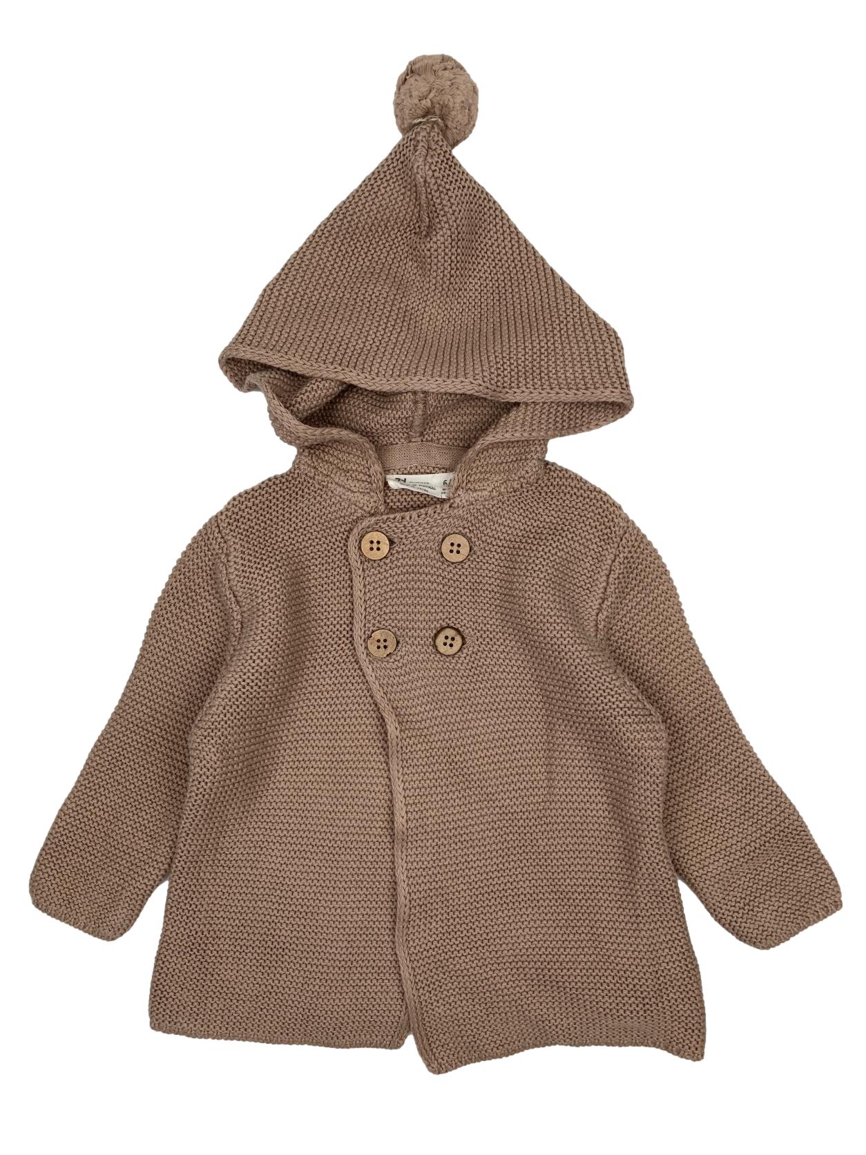 Hooded Knit Coat 6-9 Months