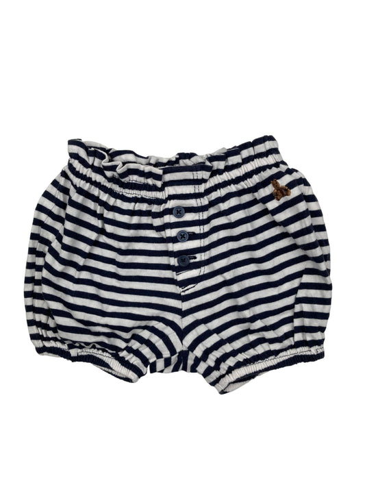 Blue Striped Shorts 0-3 Months