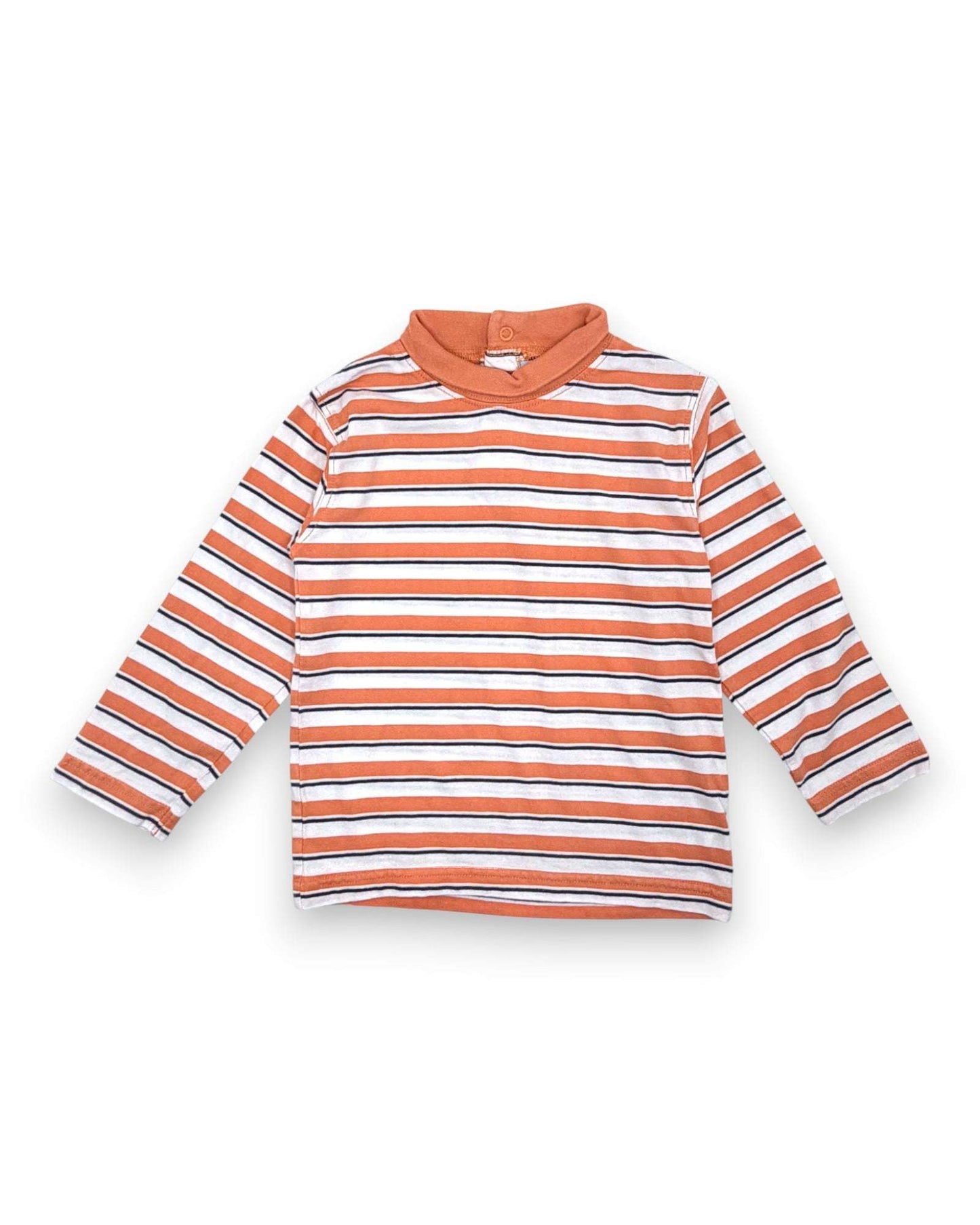 T-Shirt Riscas Laranja ZIPPY - 2-3 Anos