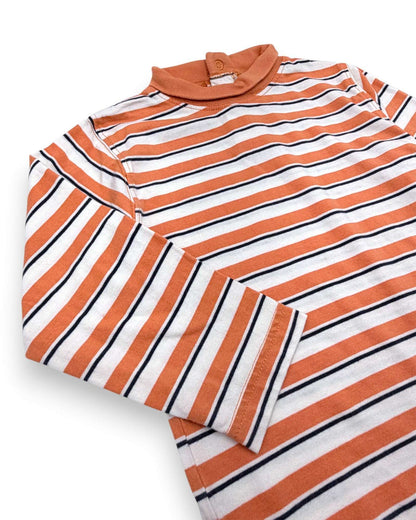 T-Shirt Riscas Laranja ZIPPY - 2-3 Anos