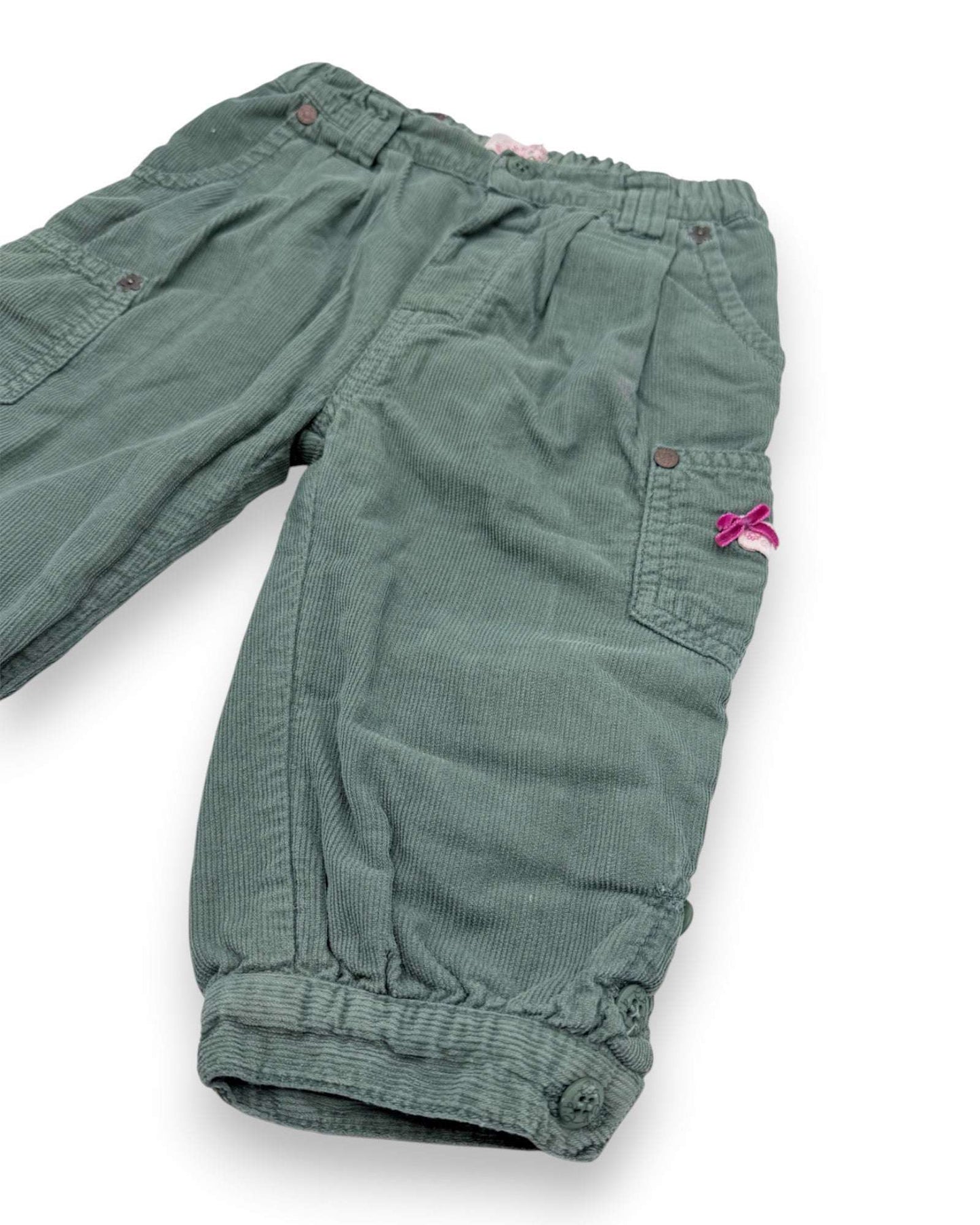Pantalones de Pana Verdes LIB - 12 Meses