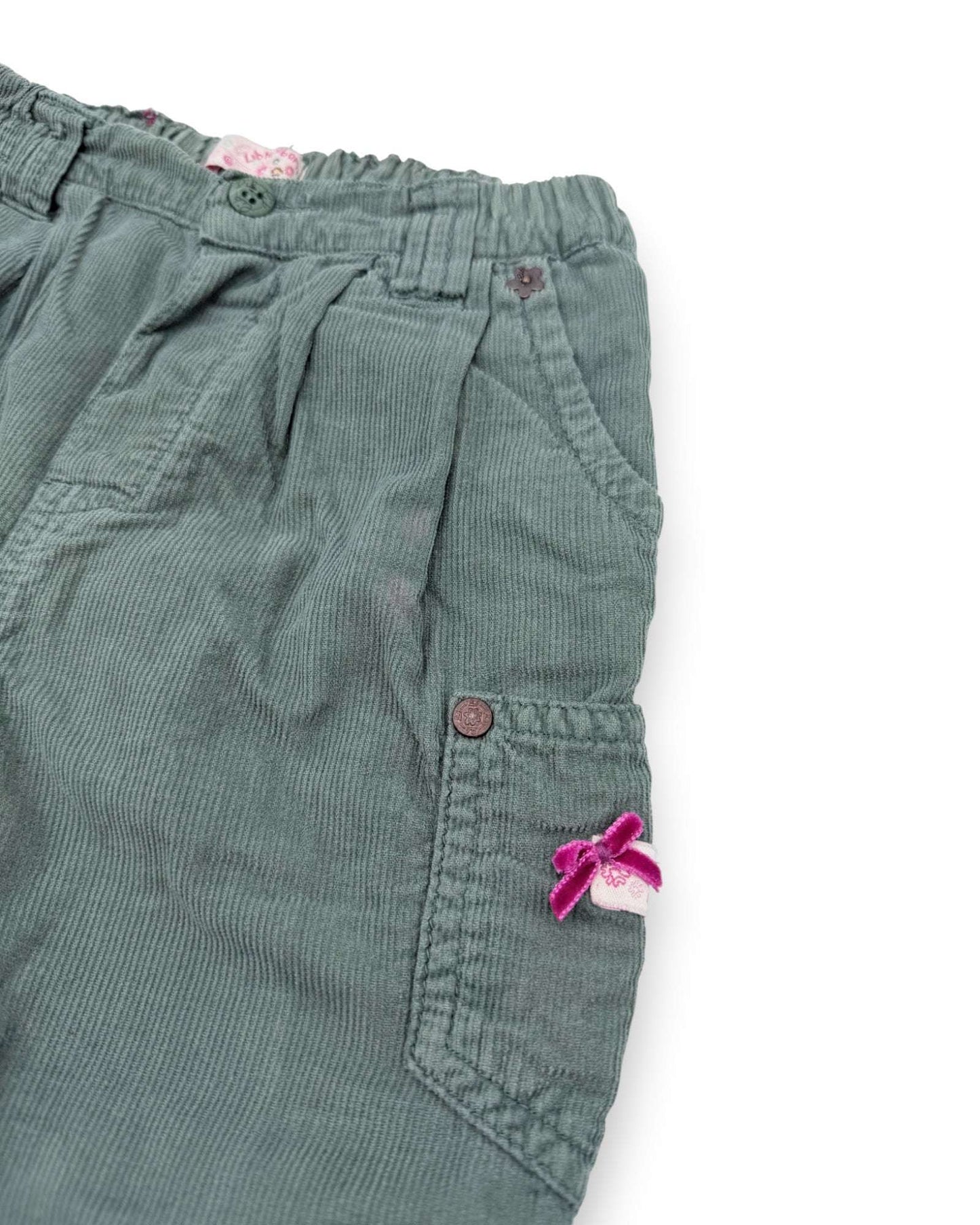 Pantalones de Pana Verdes LIB - 12 Meses