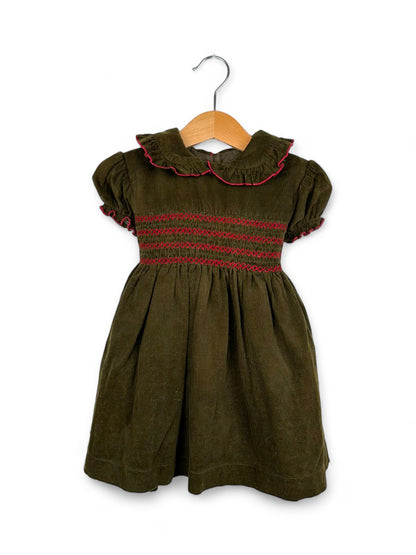 Green Corduroy Dress 2 Years Old