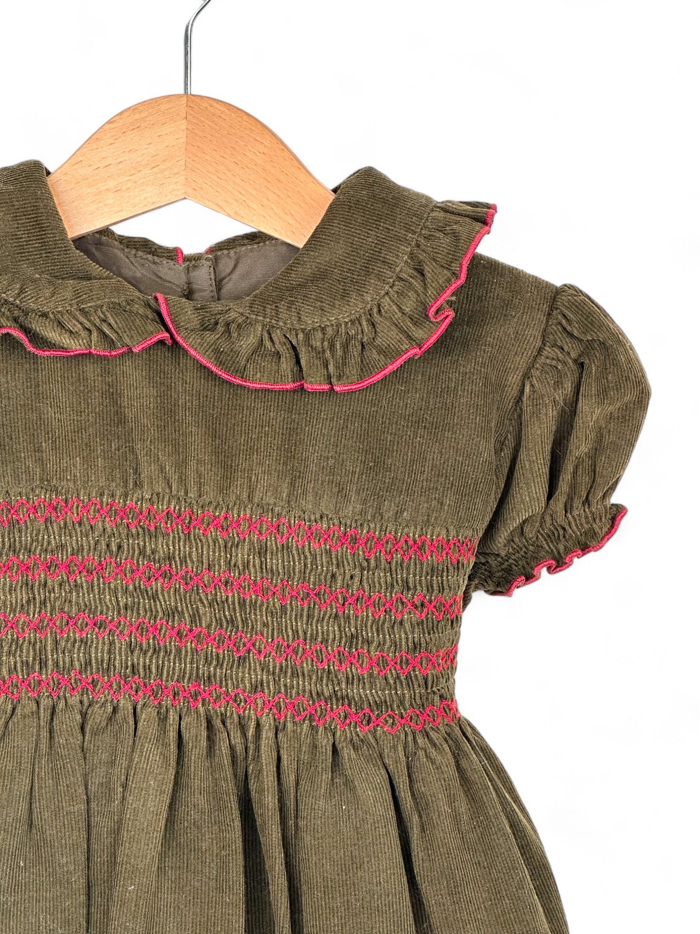 Green Corduroy Dress 2 Years Old