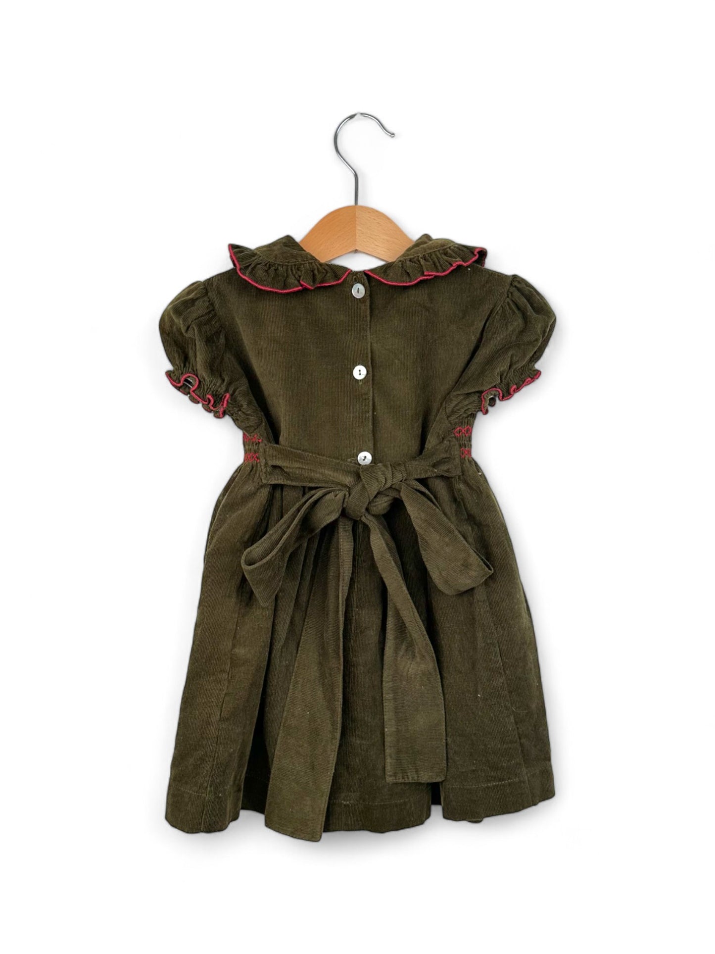 Green Corduroy Dress 2 Years Old