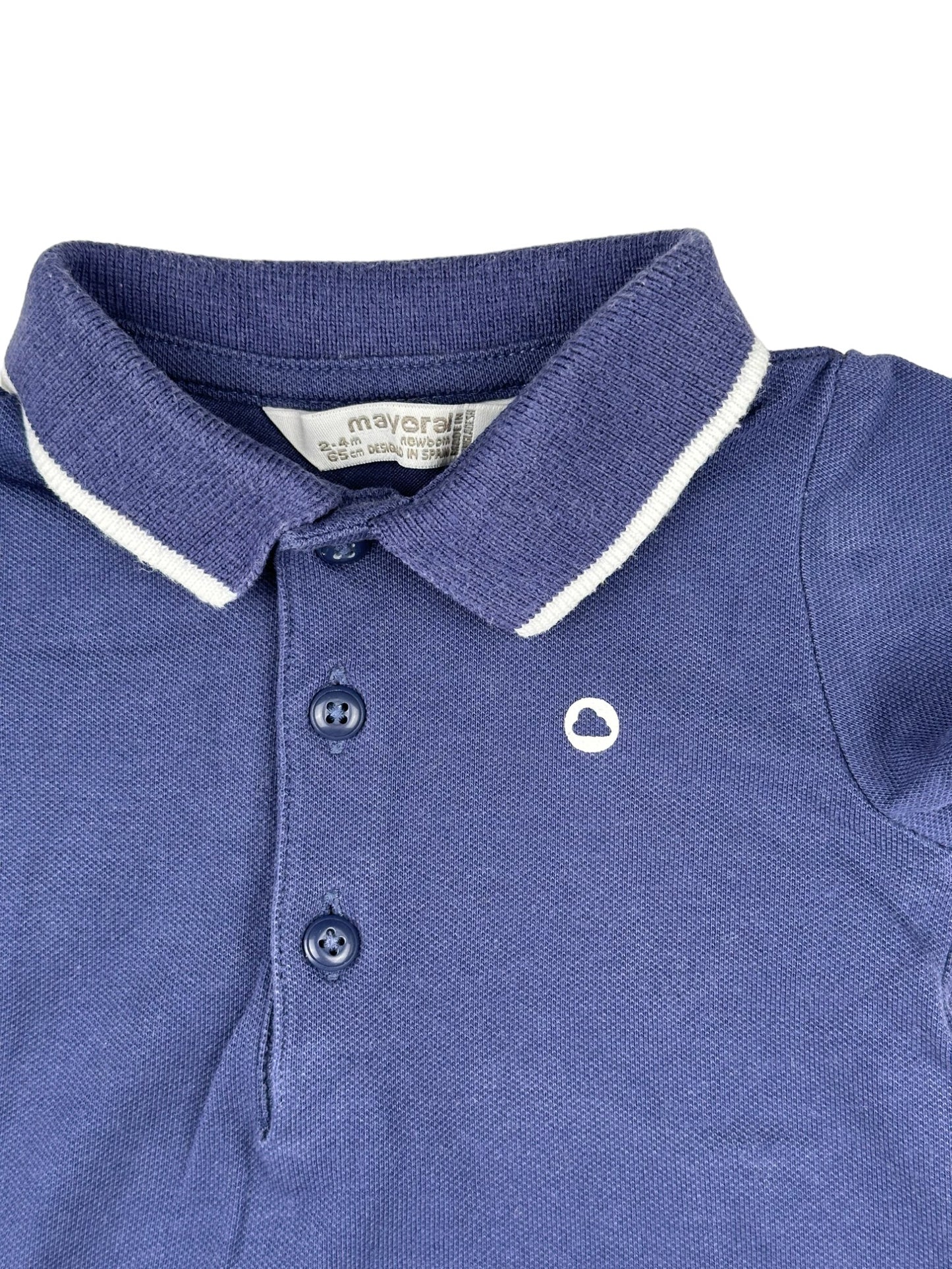 Blue Polo 2-4 Months