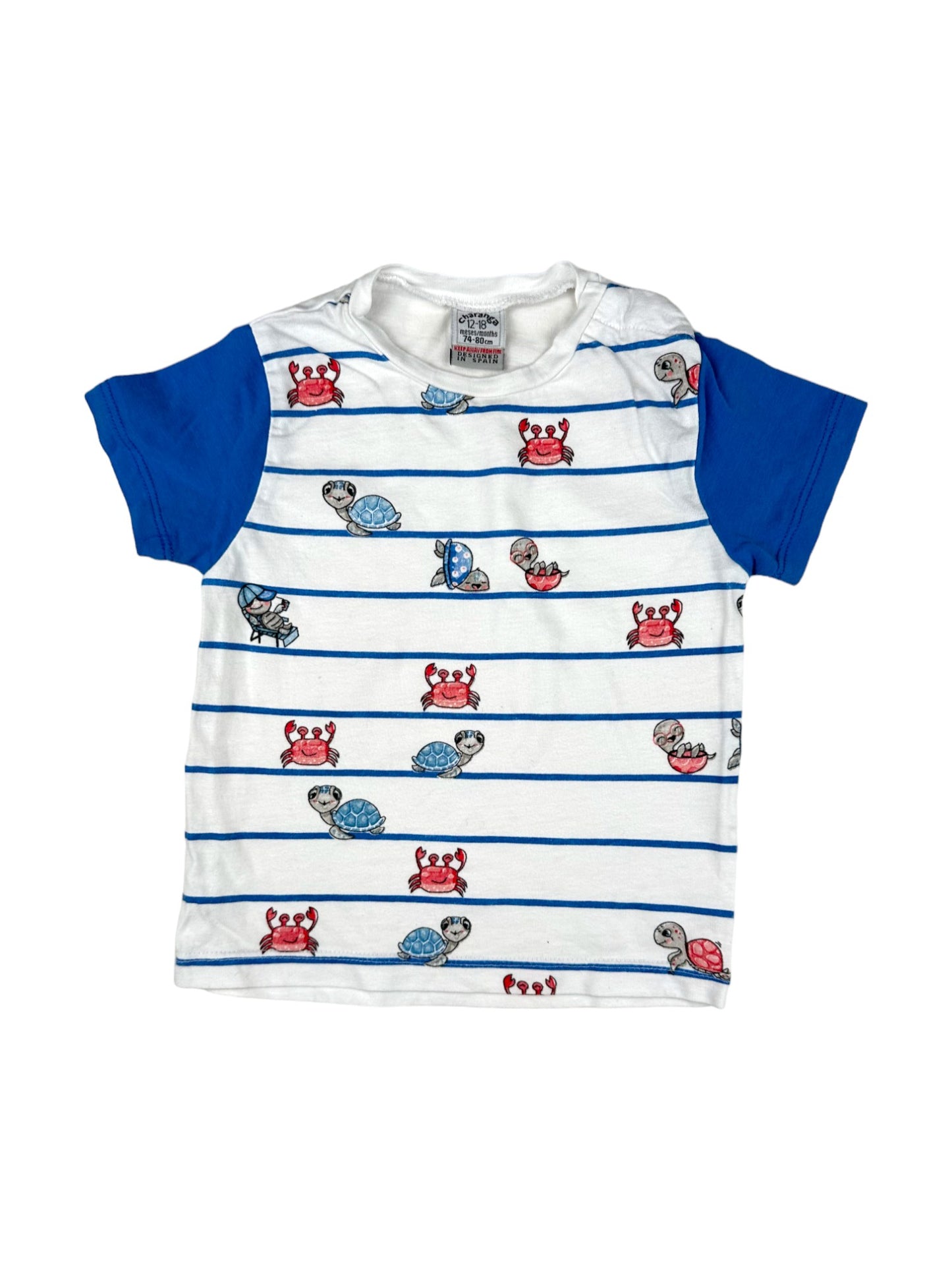 T-shirt Caranguejo 12-18 Meses